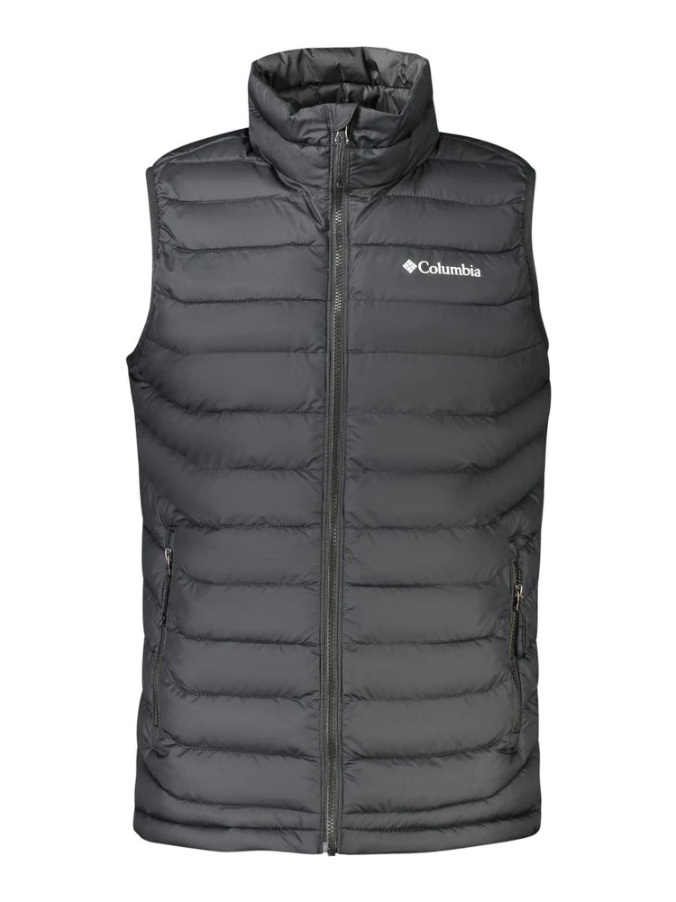 Black Polyester Sleeveless Jacket