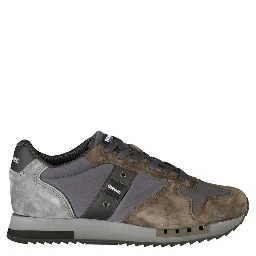 Gray Polyester Athletic Sneakers