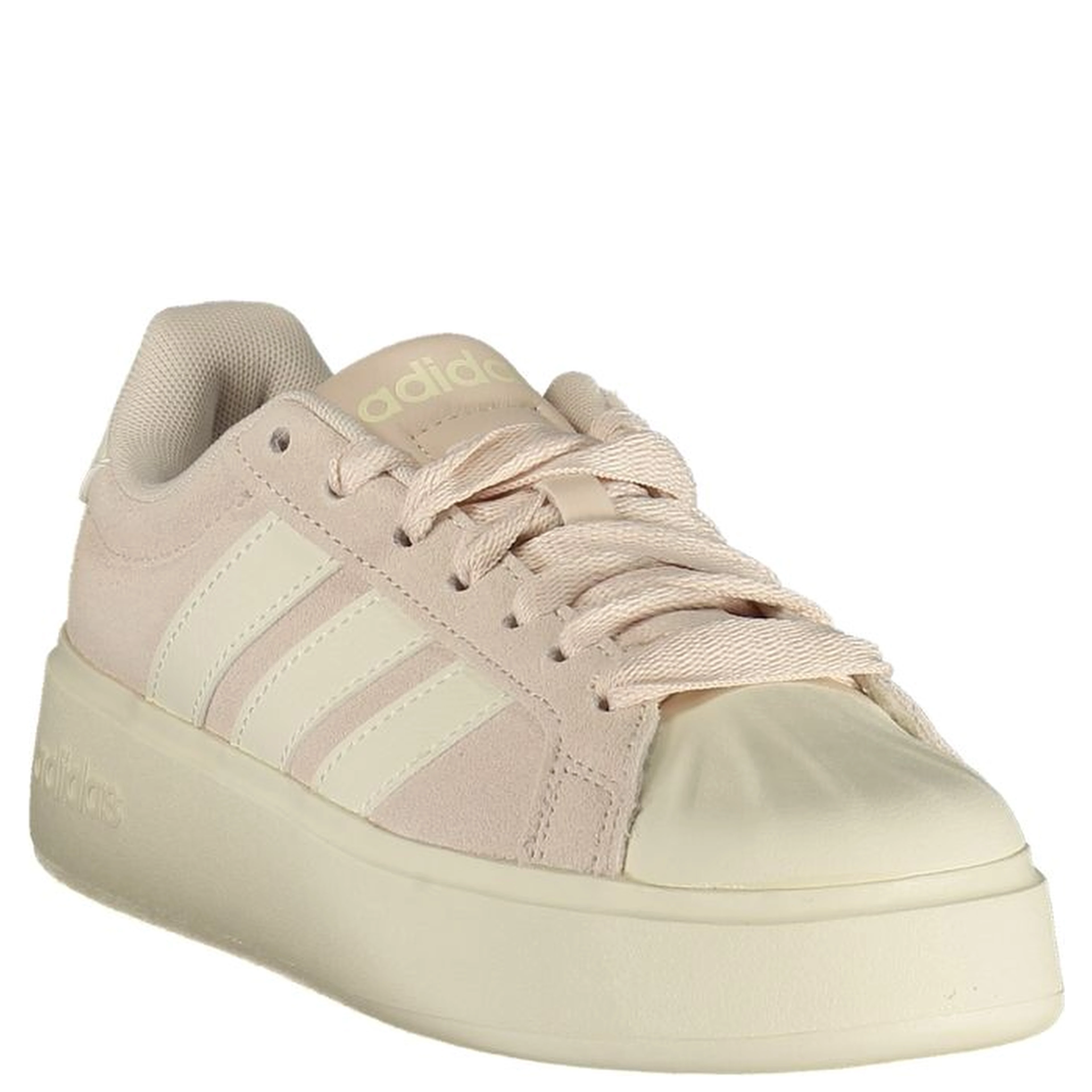 White Polyester Athletic Sneakers