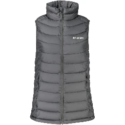 Black Polyester Sleeveless Jacket