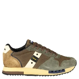 Brown Polyester Athletic Sneakers