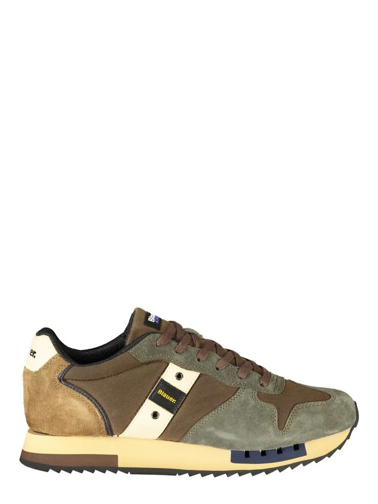 Brown Polyester Athletic Sneakers