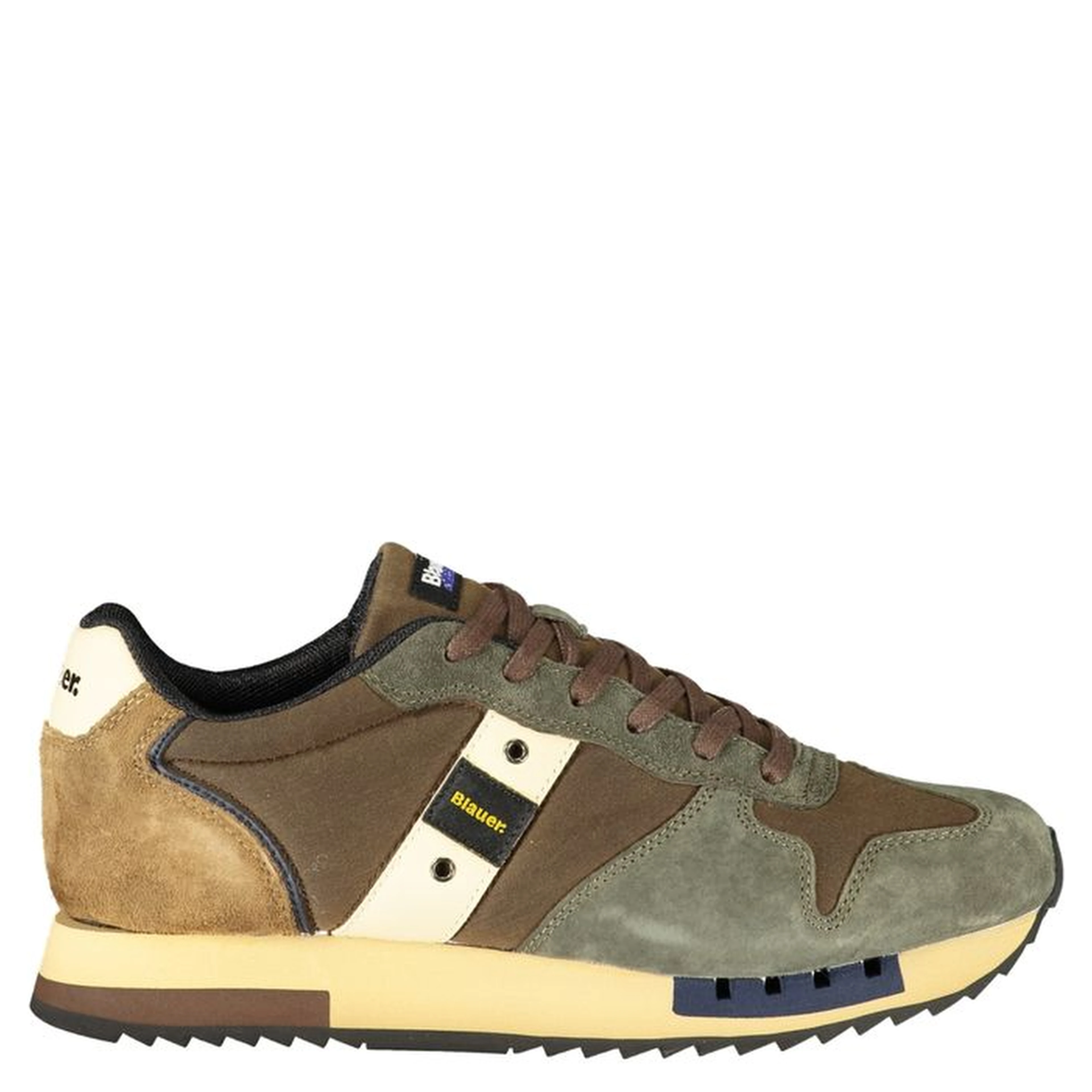 Brown Polyester Athletic Sneakers