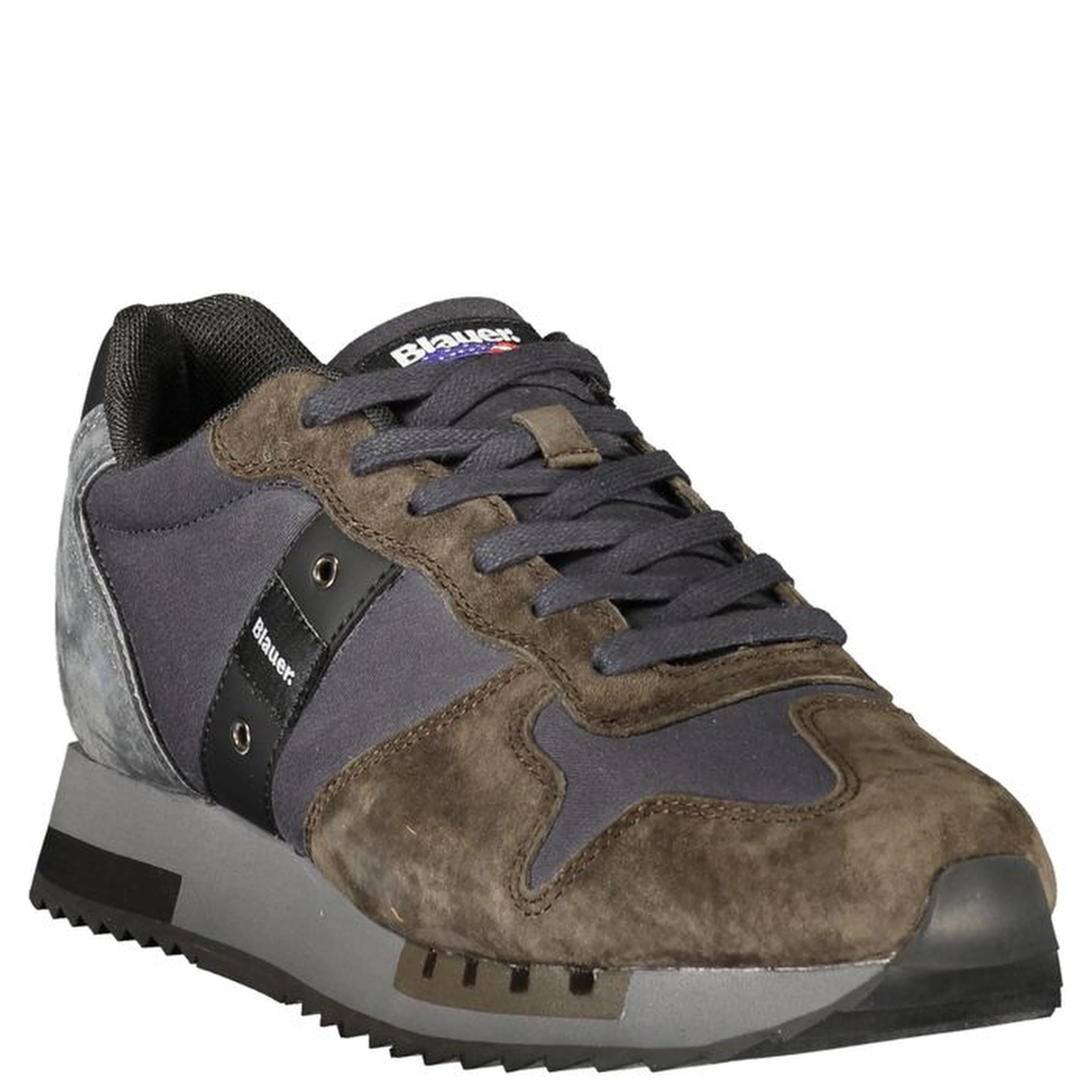 Gray Polyester Athletic Sneakers