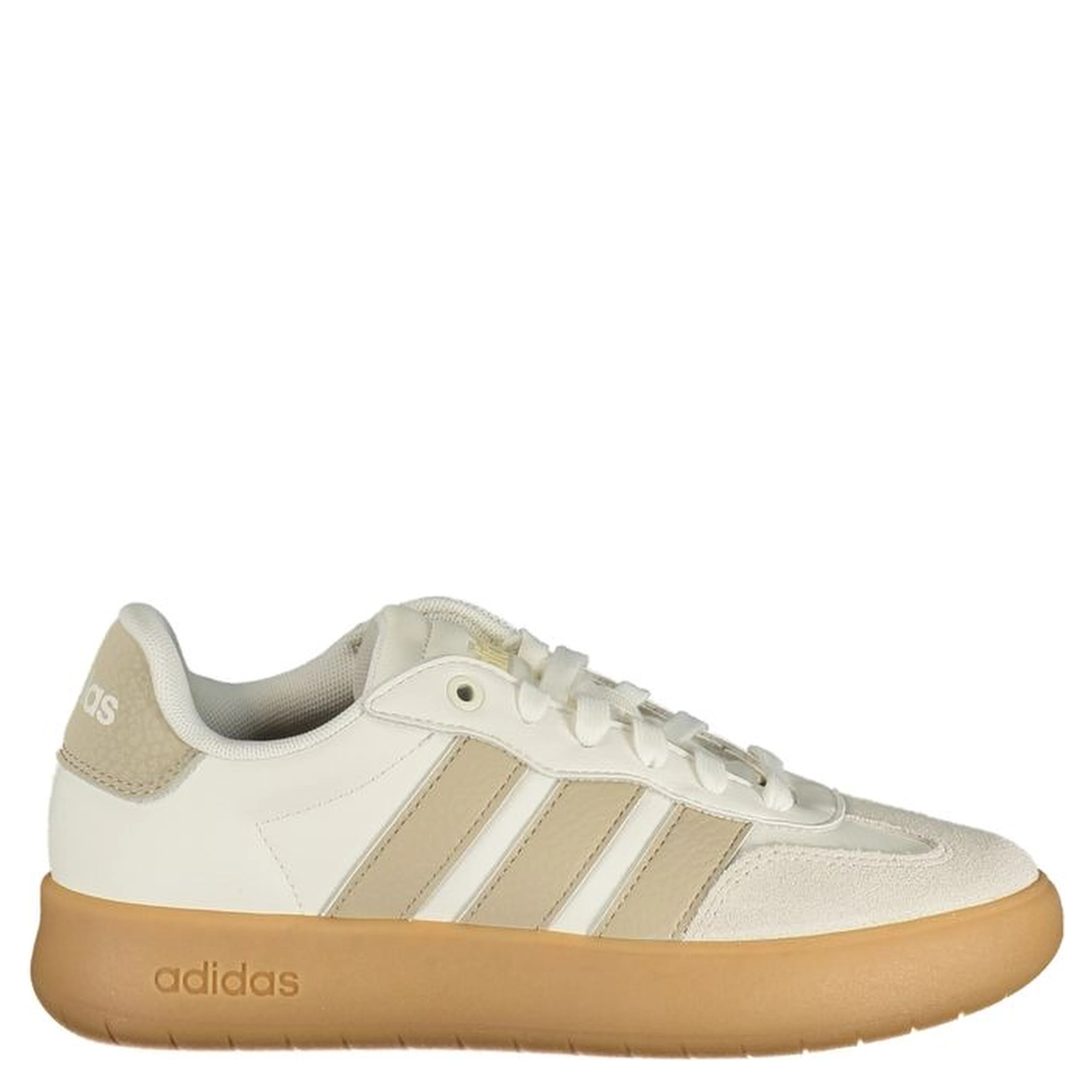 White Polyester Athletic Sneakers