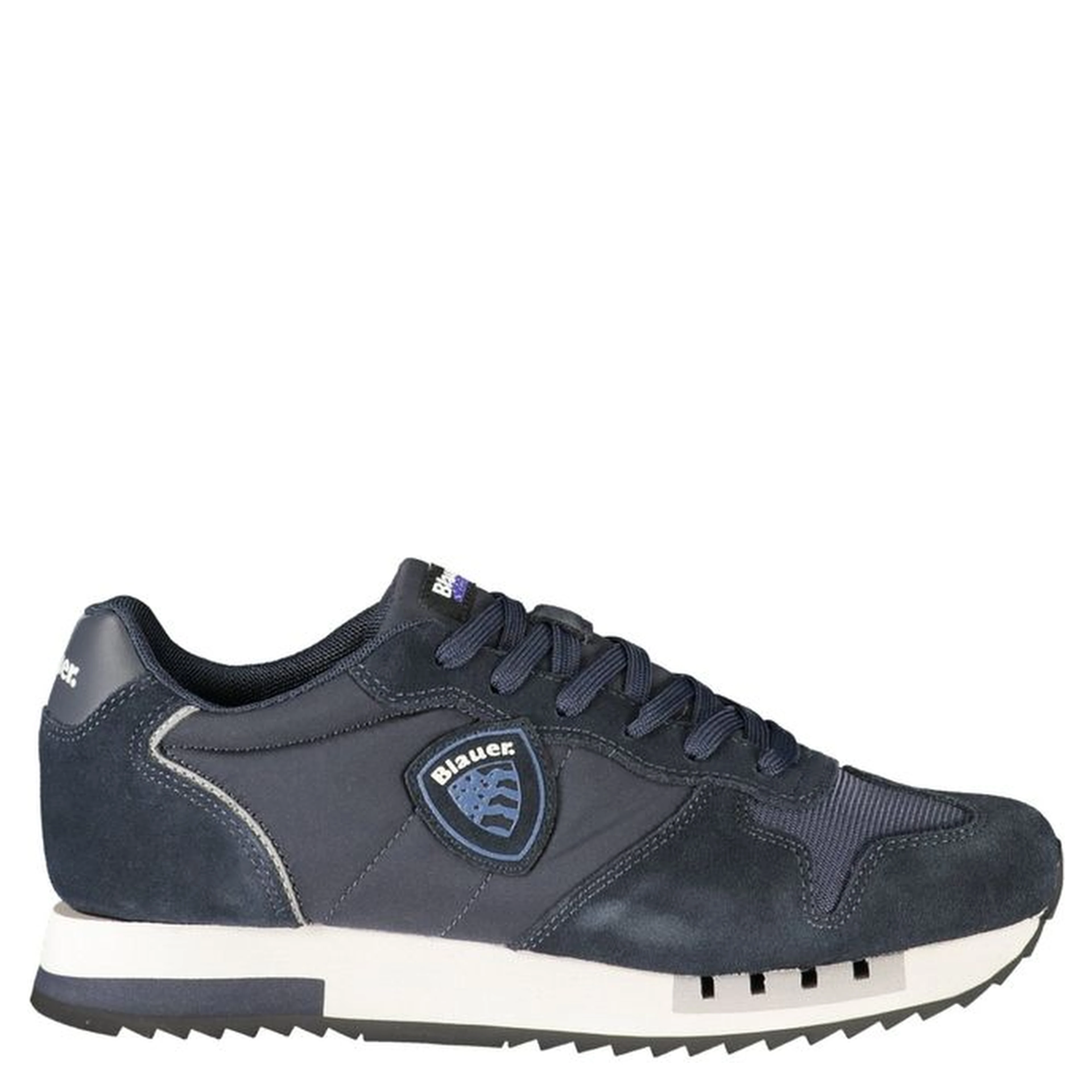 Blue Polyester Athletic Sneakers