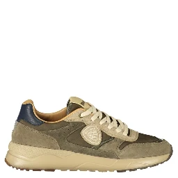 Green Polyester Athletic Sneakers