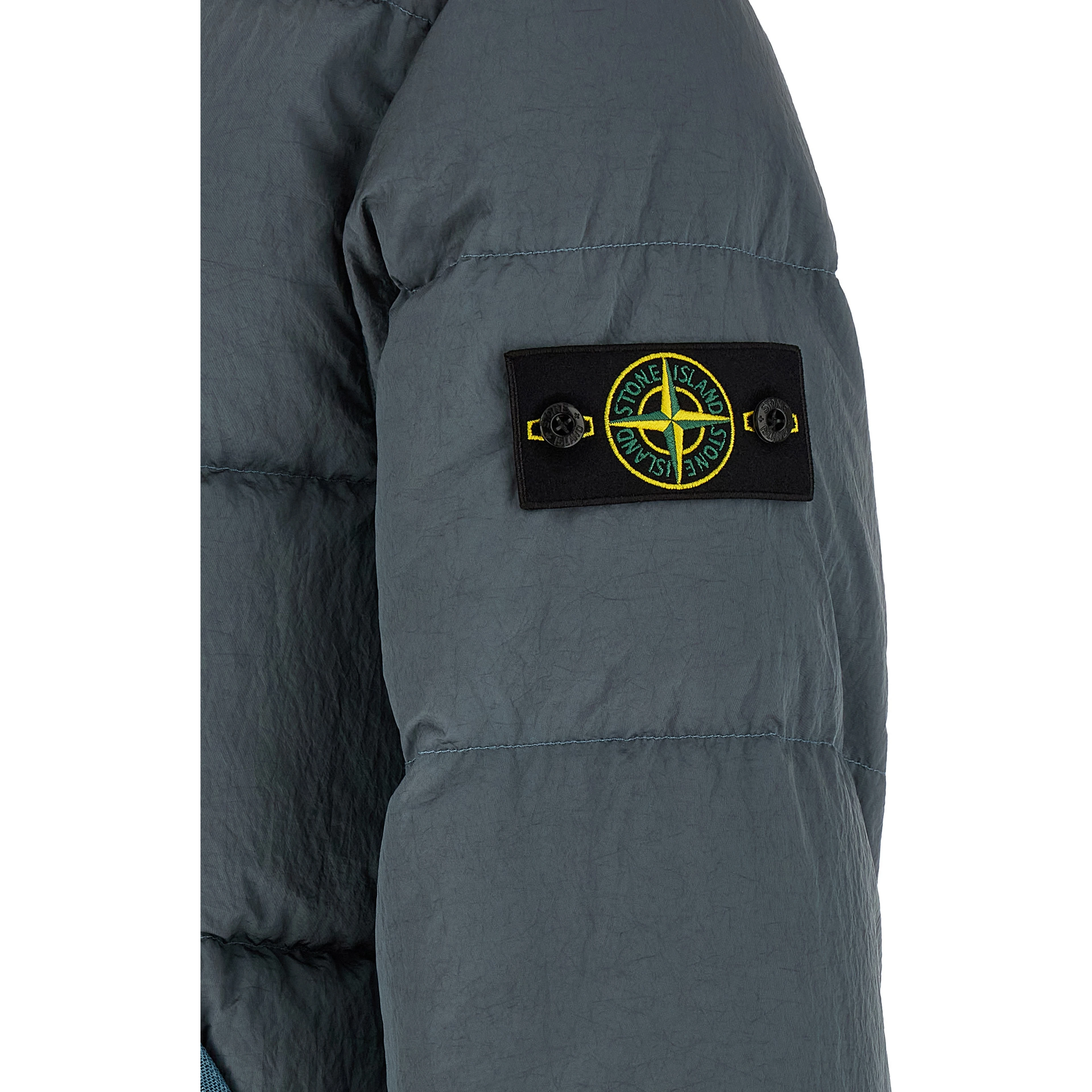 Gray Polyamide Full-Length Jacket