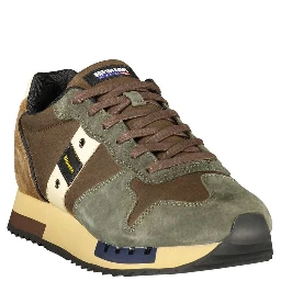 Brown Polyester Athletic Sneakers