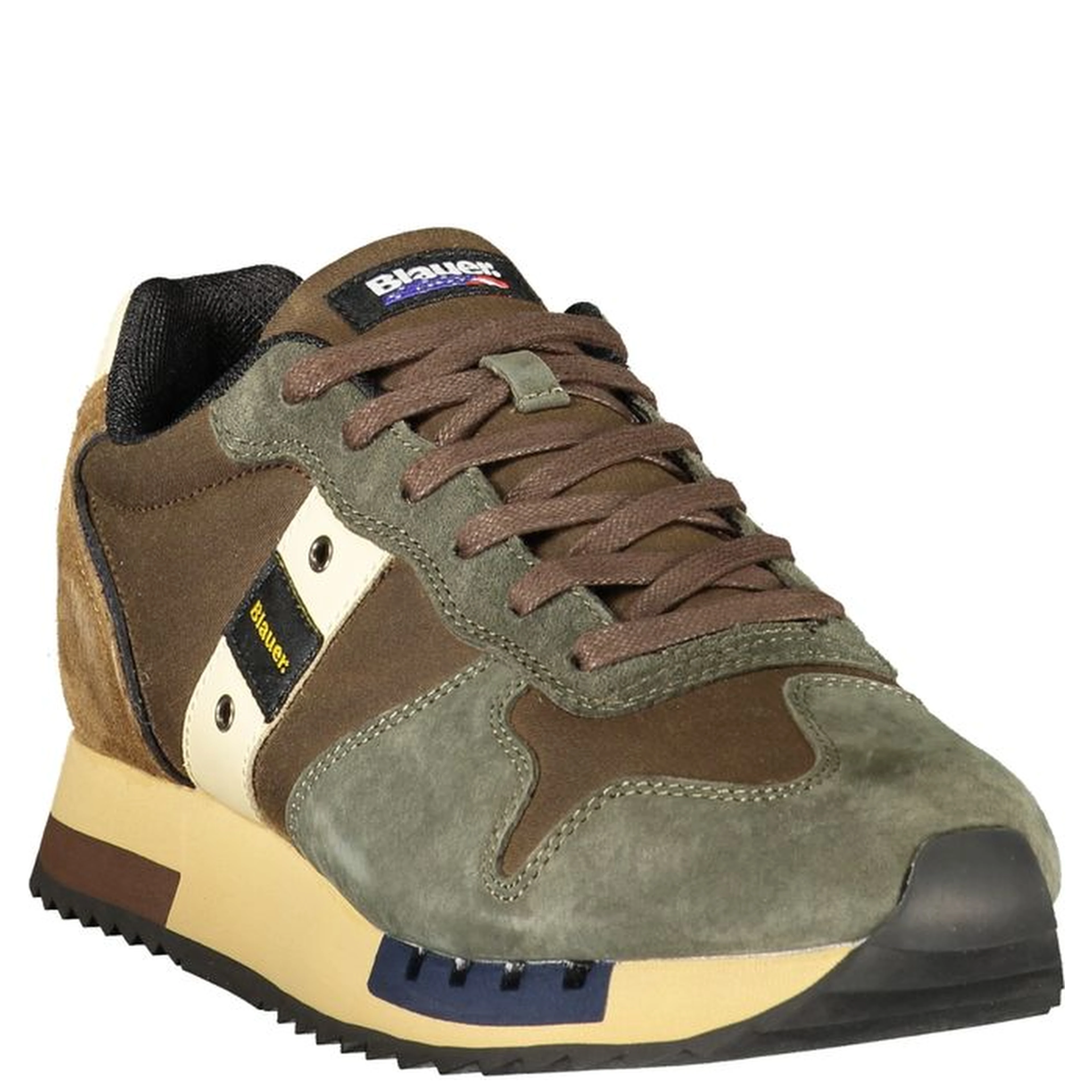 Brown Polyester Athletic Sneakers