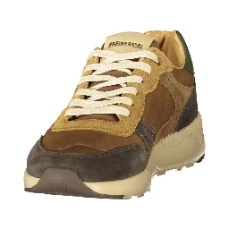 Brown Polyester Athletic Sneakers
