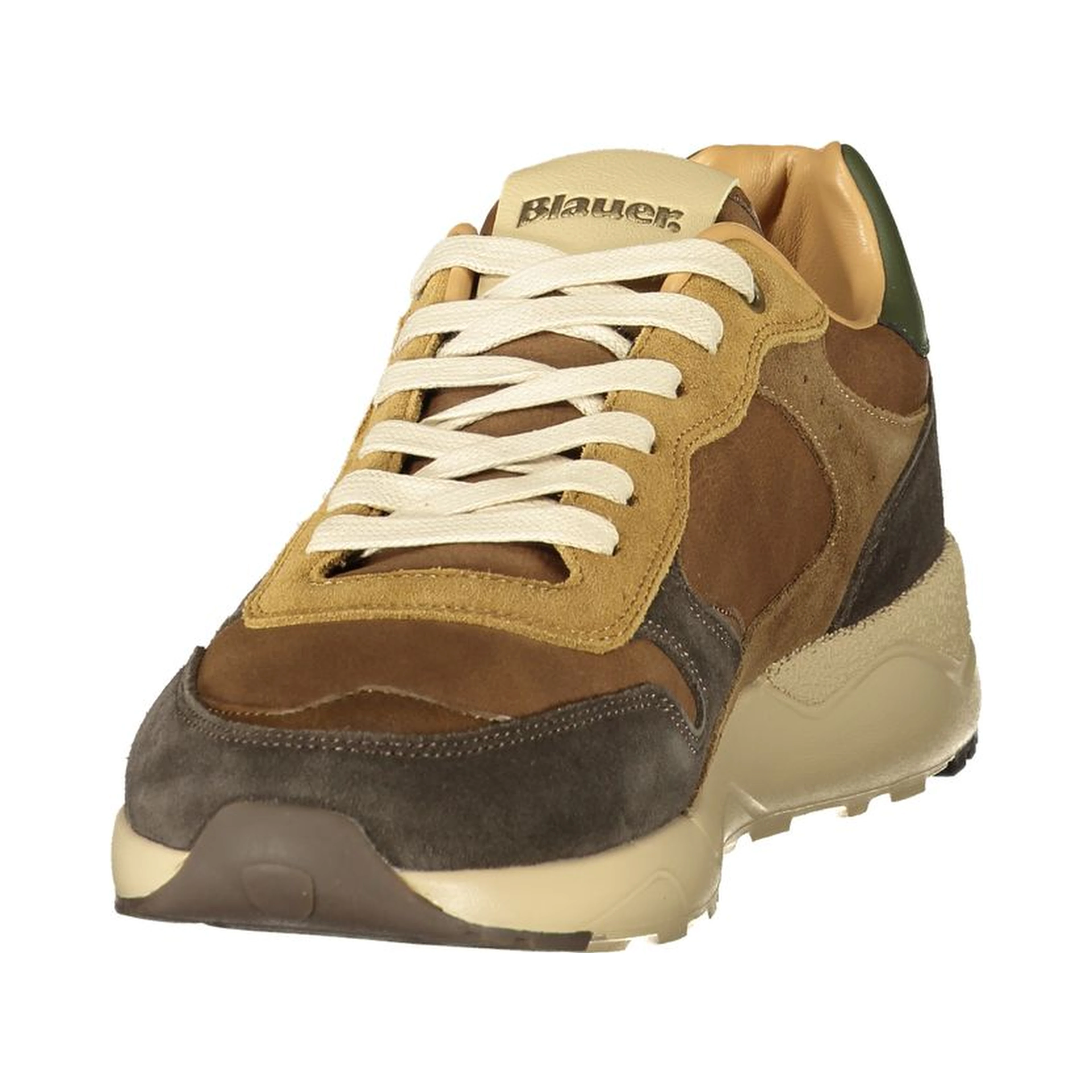 Brown Polyester Athletic Sneakers