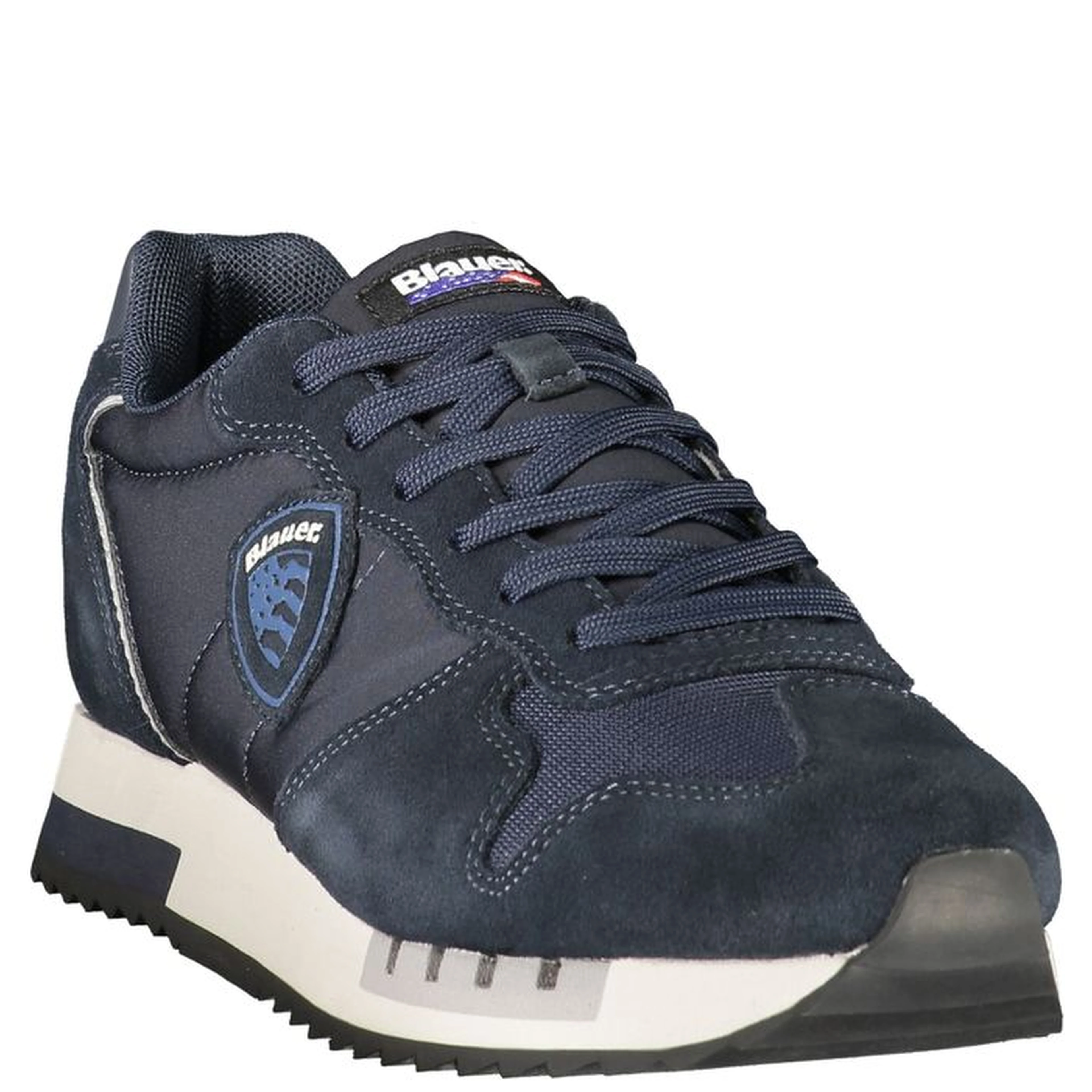 Blue Polyester Athletic Sneakers
