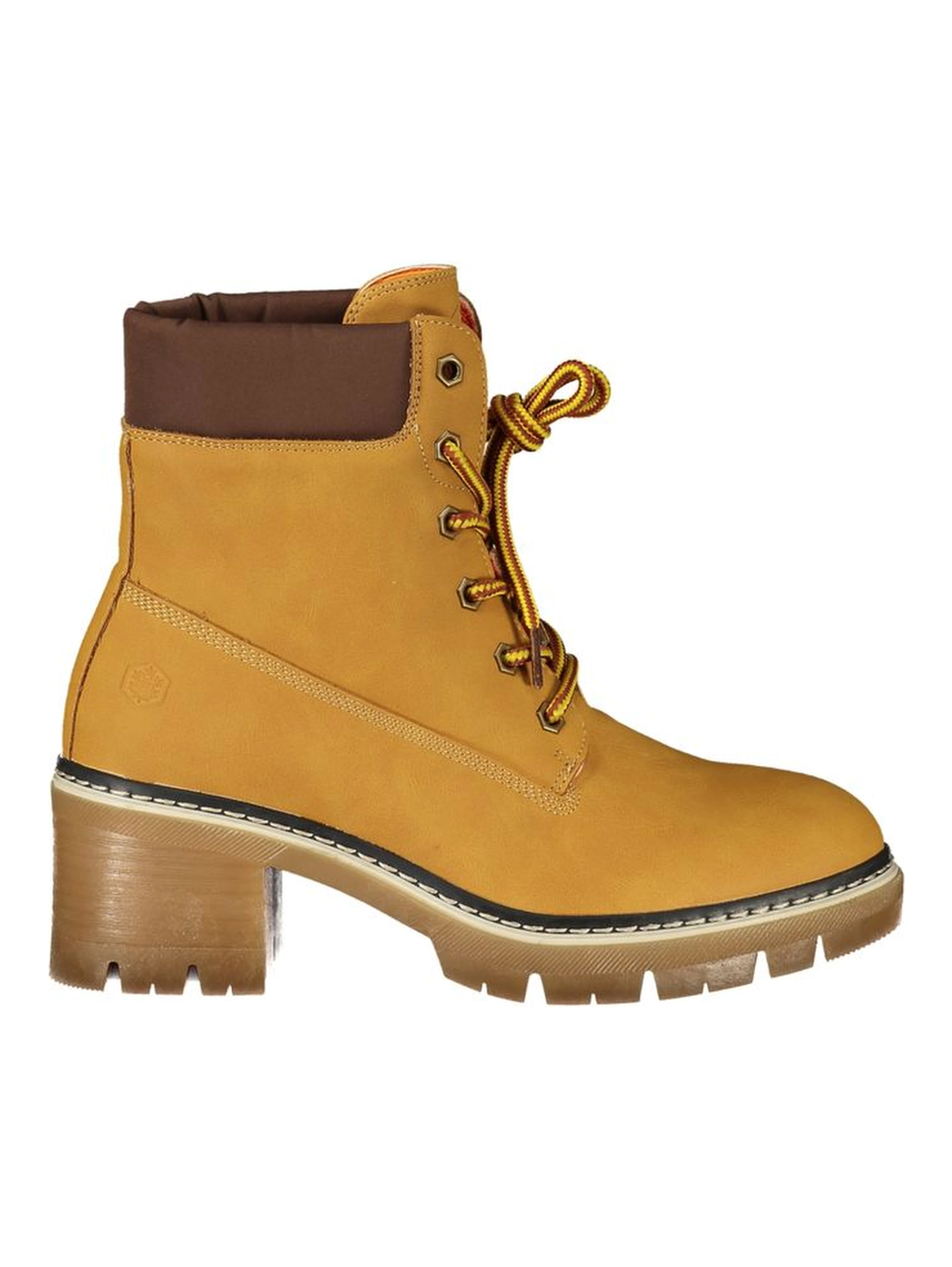 Yellow Polyester Ankle Boots