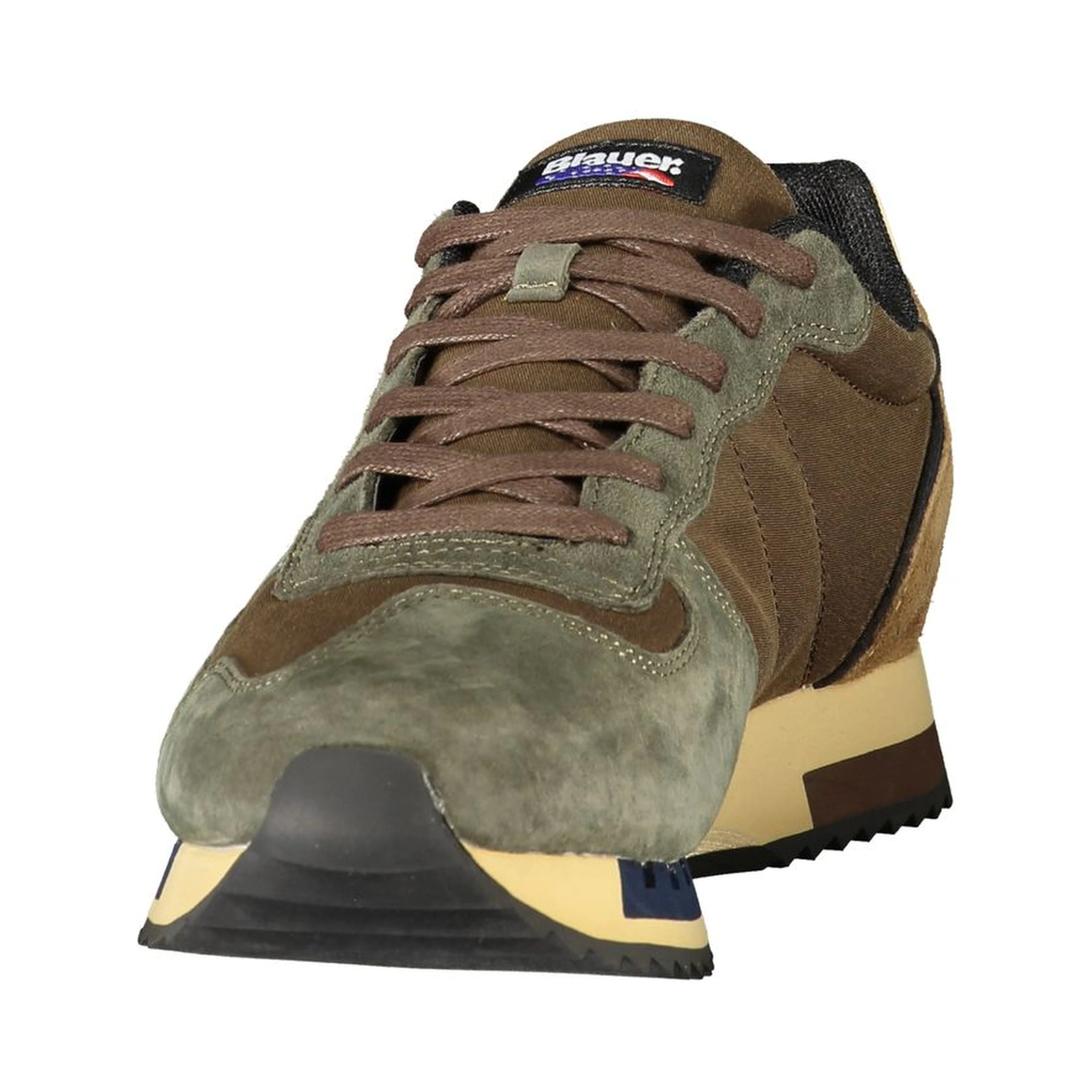 Brown Polyester Athletic Sneakers