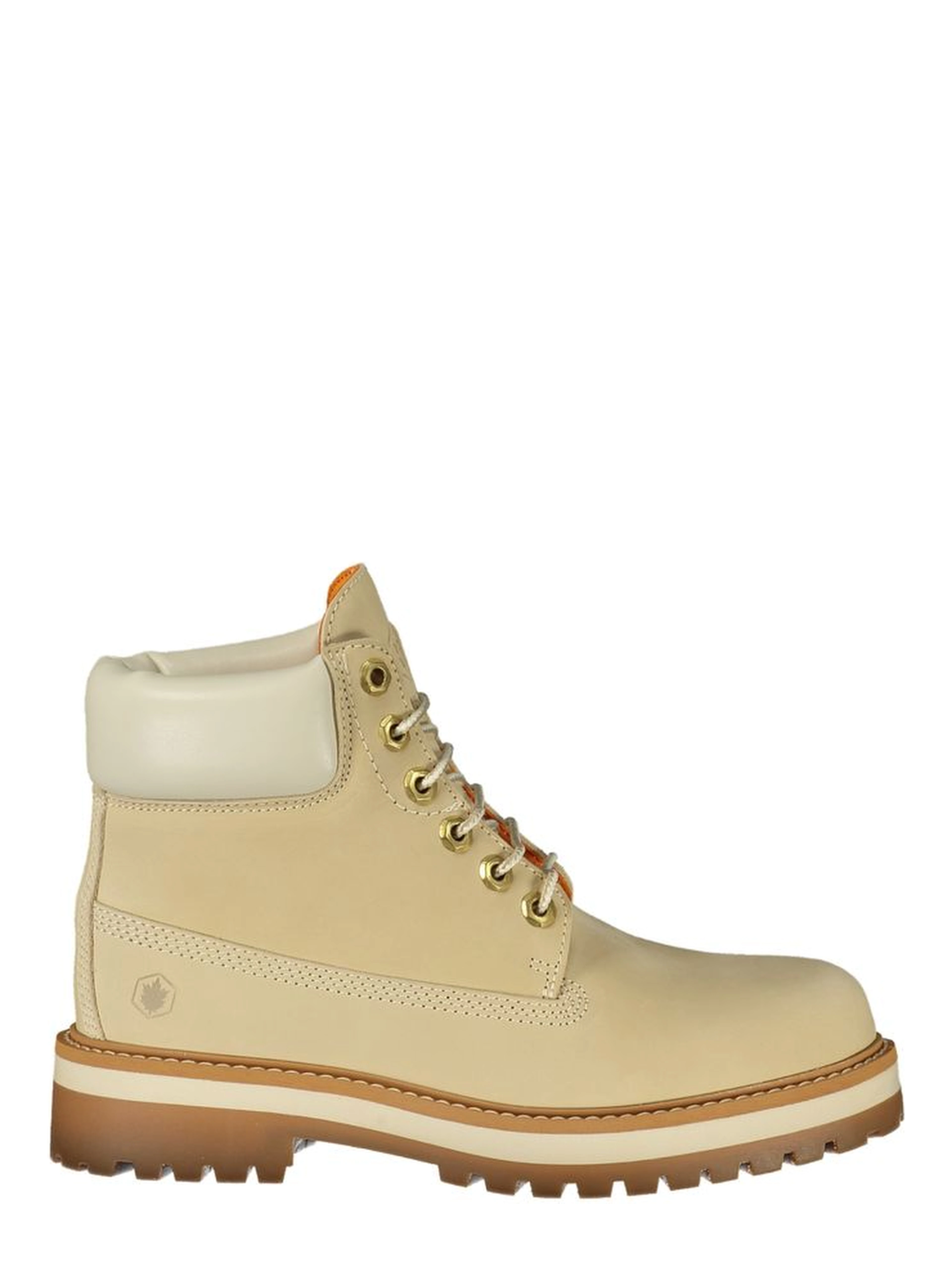 Beige Polyester Ankle Boots