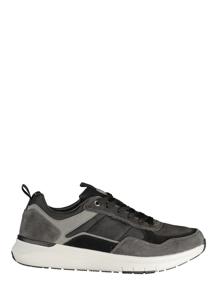 Gray Polyester Athletic Sneakers