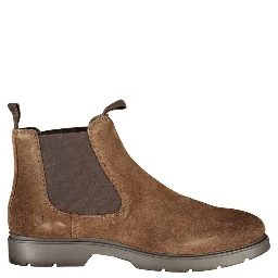 Brown Polyester Ankle Boots