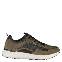 Green Polyester Athletic Sneakers