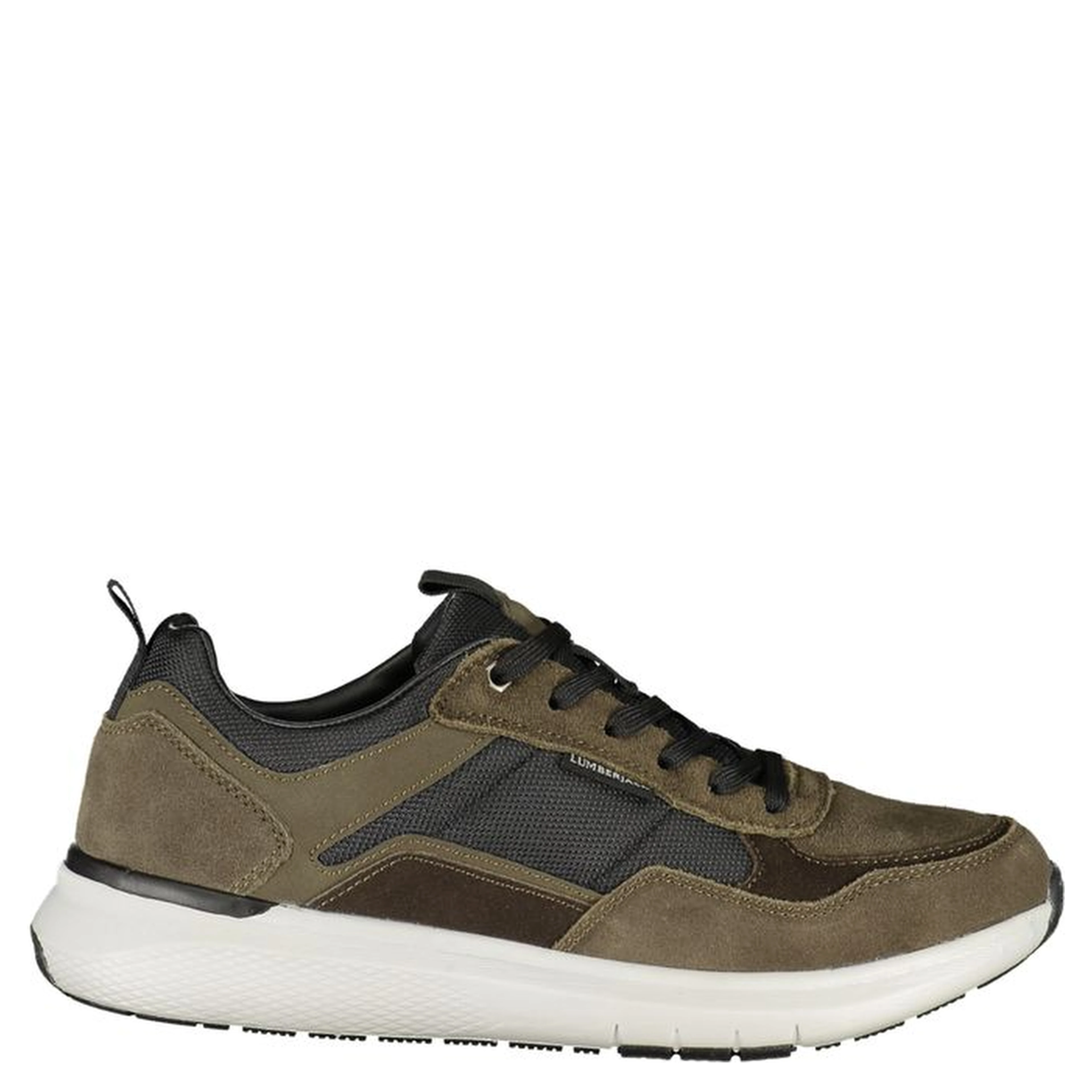 Green Polyester Athletic Sneakers