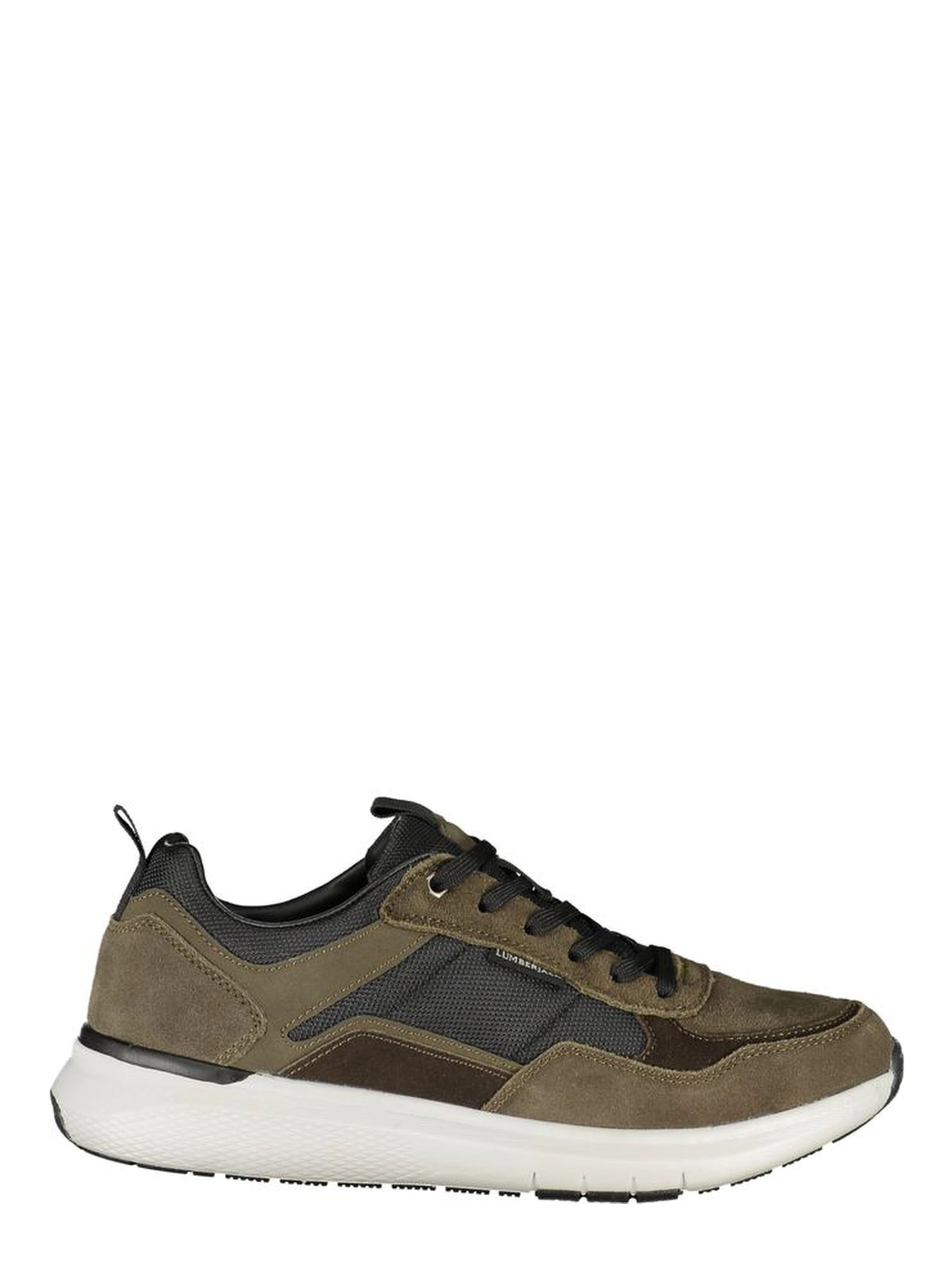 Green Polyester Athletic Sneakers