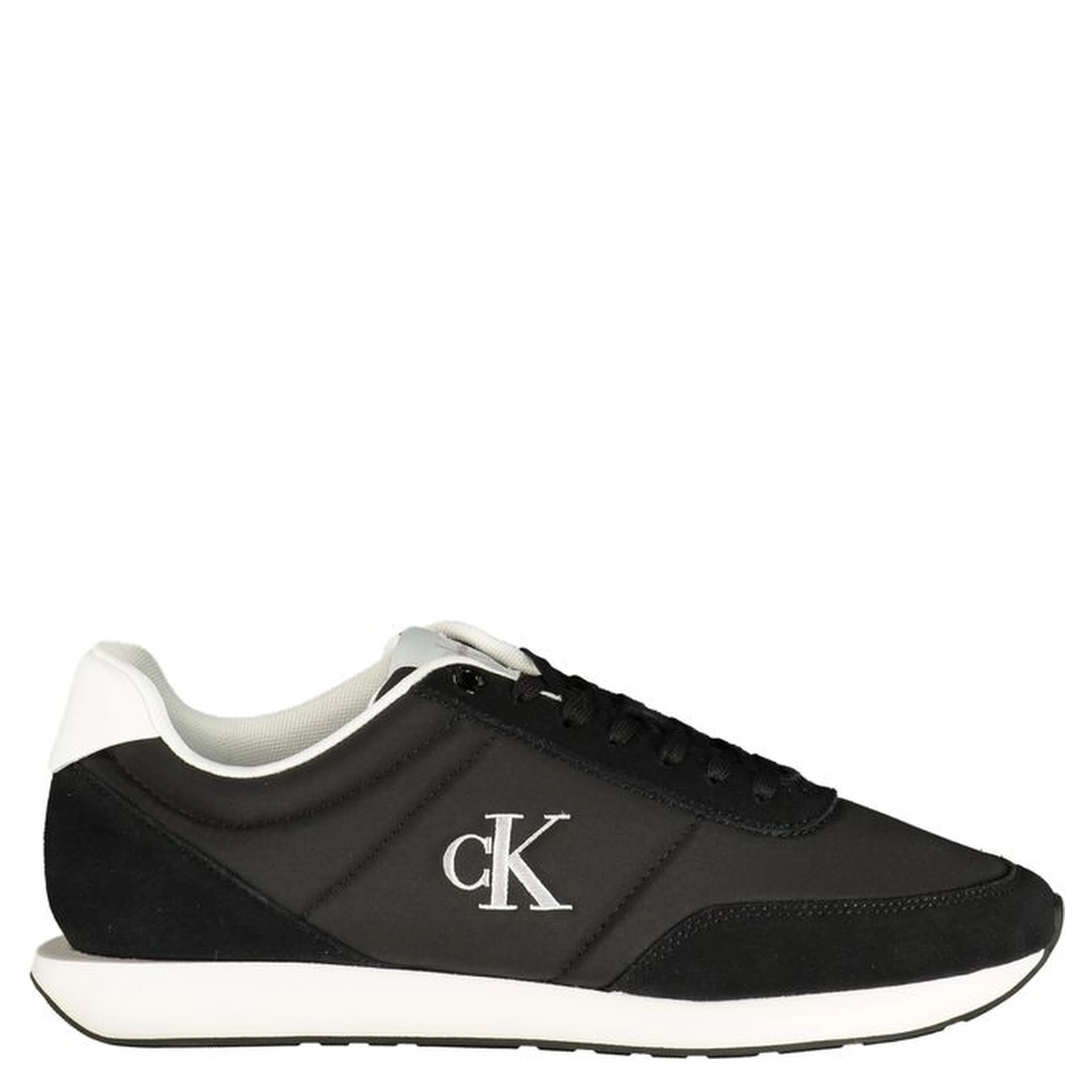 Black Polyester Athletic Sneakers