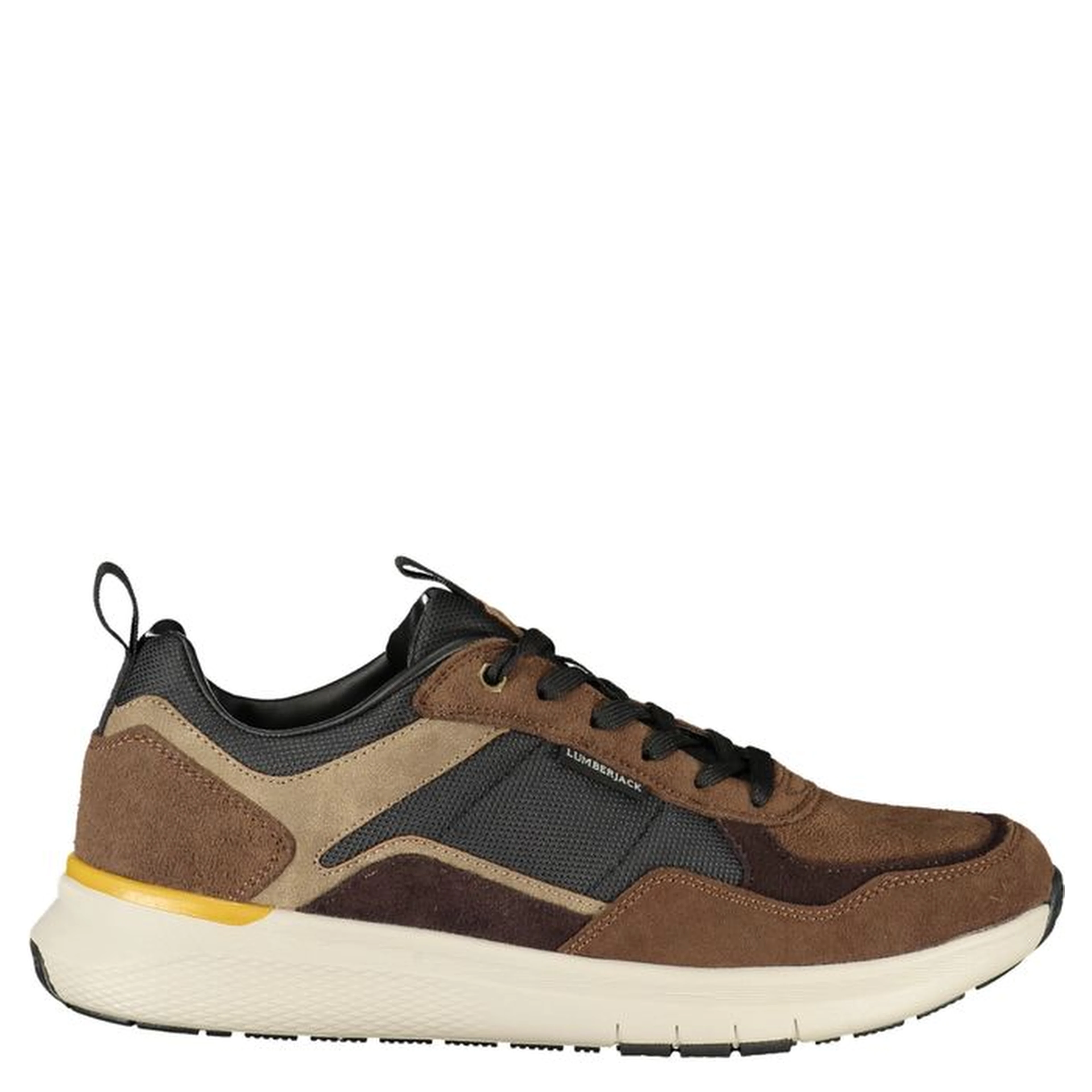 Brown Polyester Athletic Sneakers