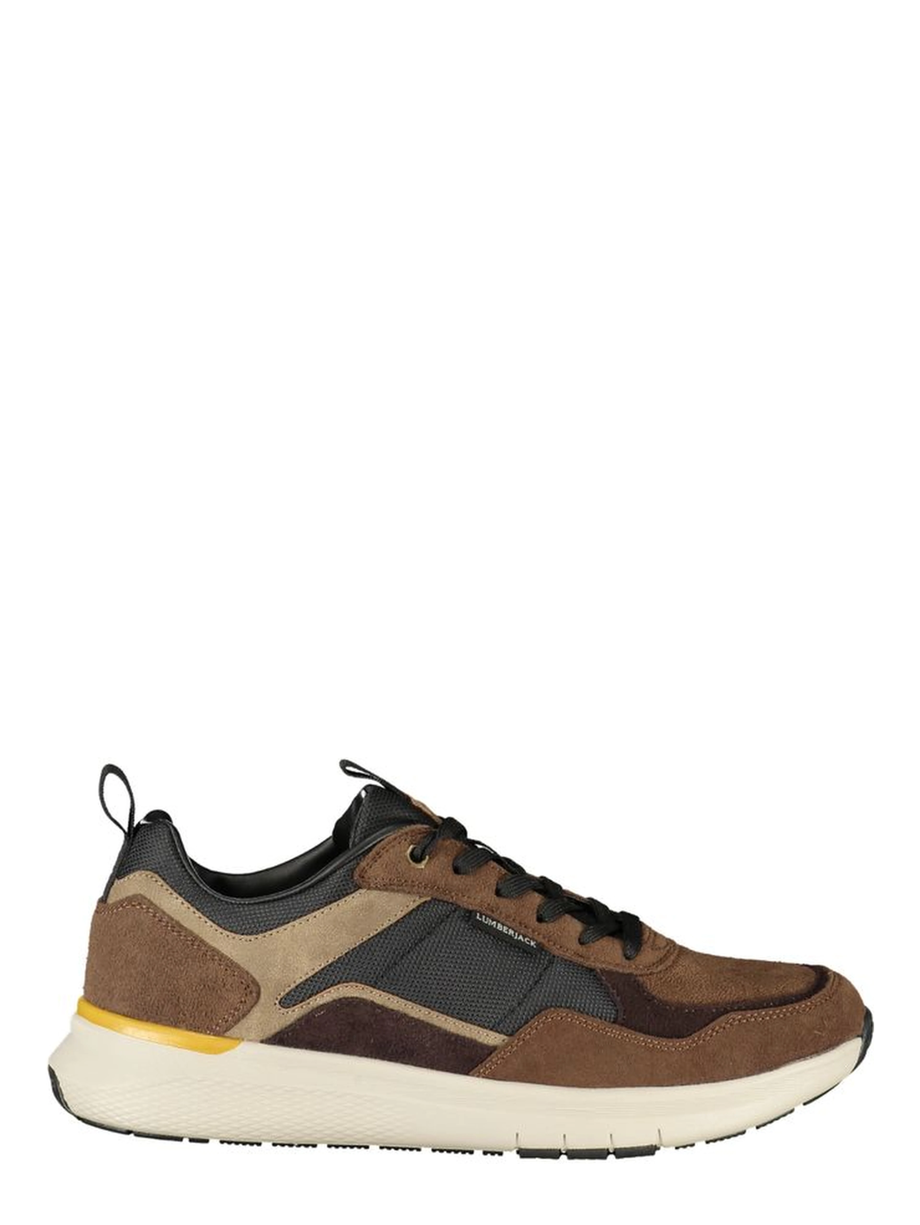Brown Polyester Athletic Sneakers