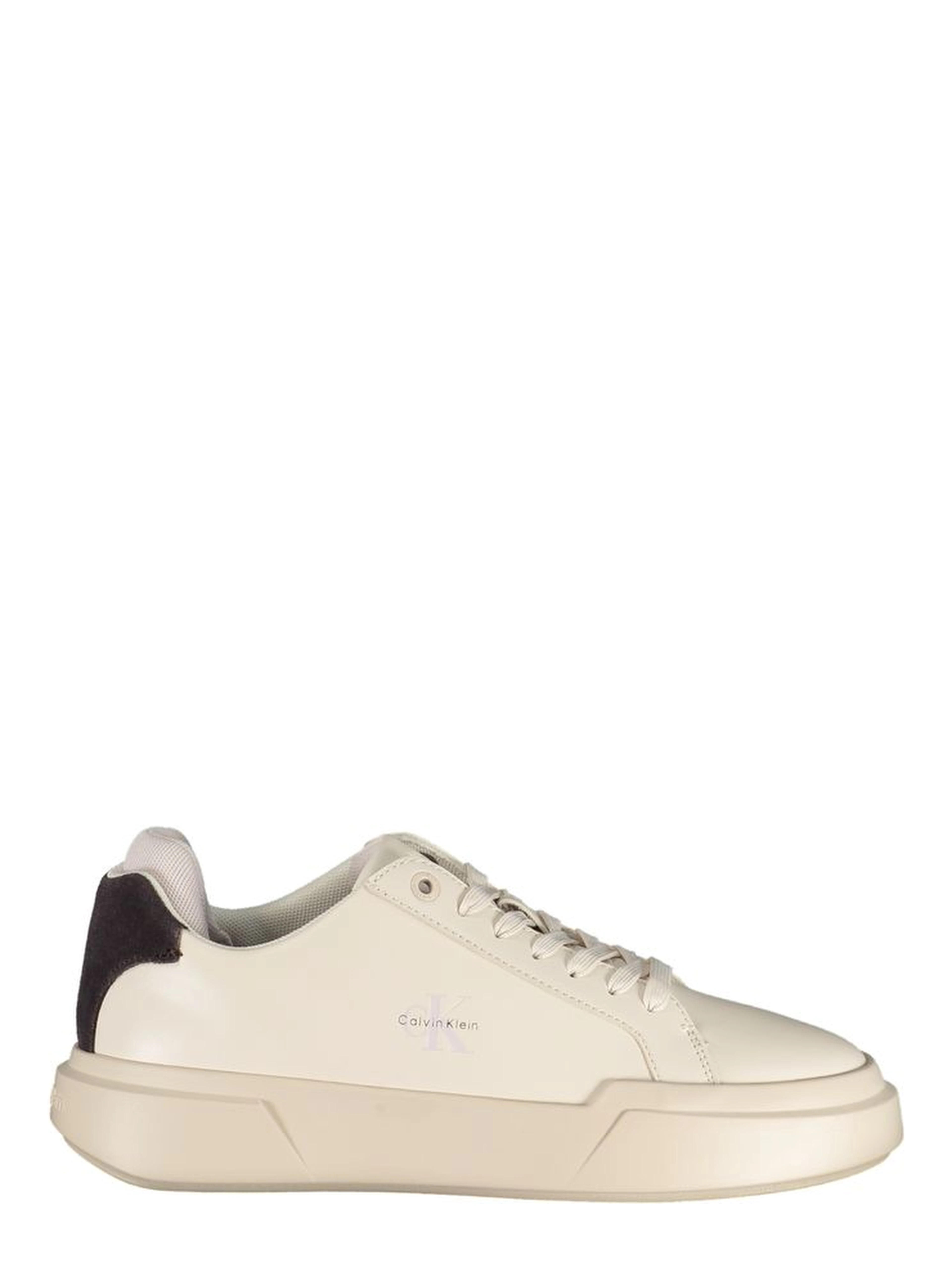 White Polyester Athletic Sneakers