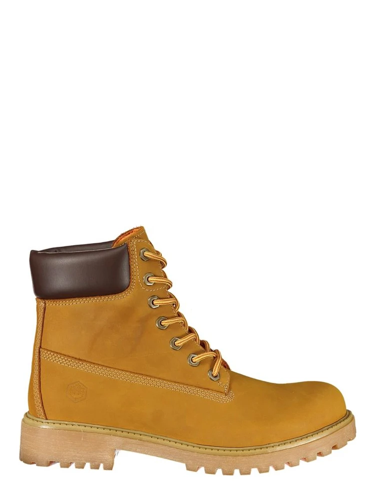 Yellow Polyester Ankle Boots