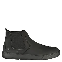 Black Polyester Ankle Boots