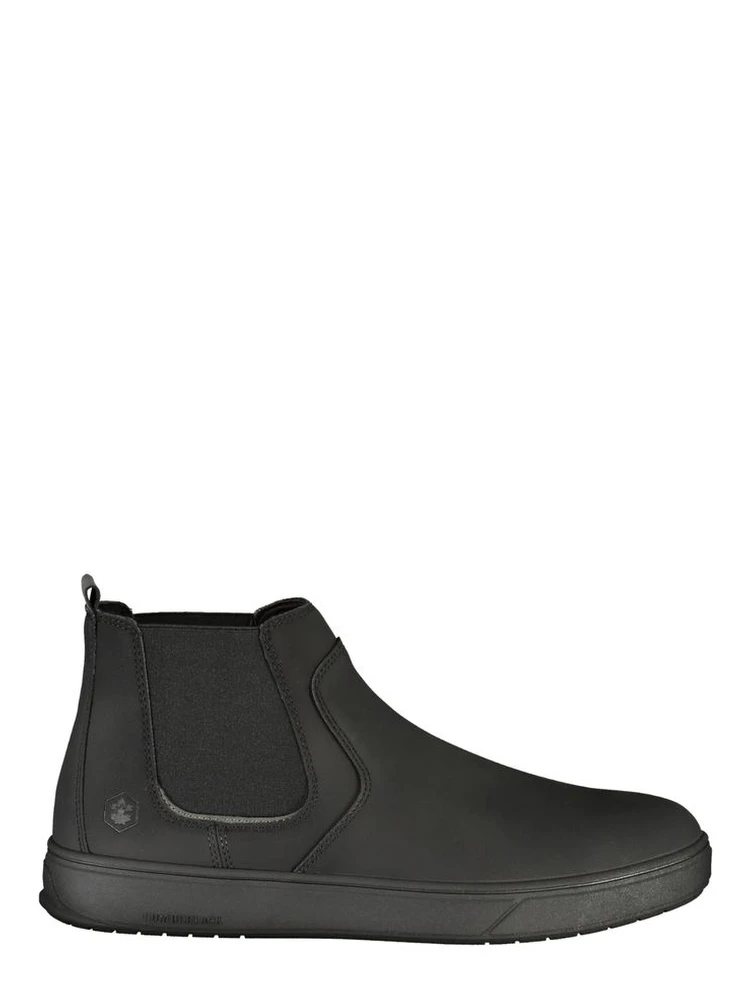Black Polyester Ankle Boots