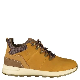 Yellow Polyester Ankle Boots