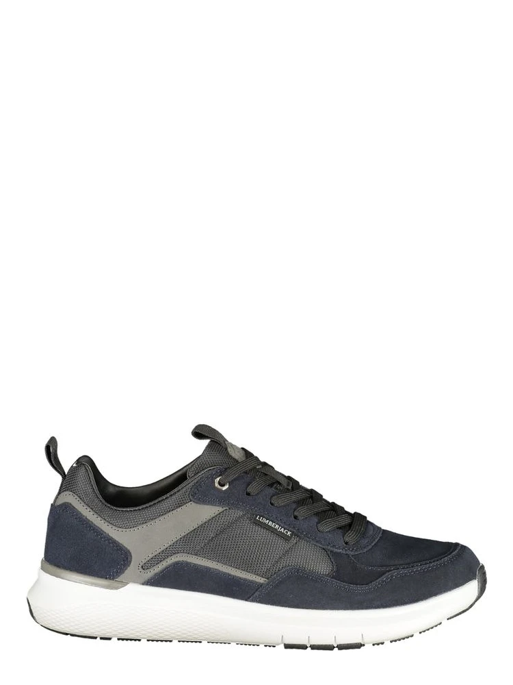 Blue Polyester Athletic Sneakers