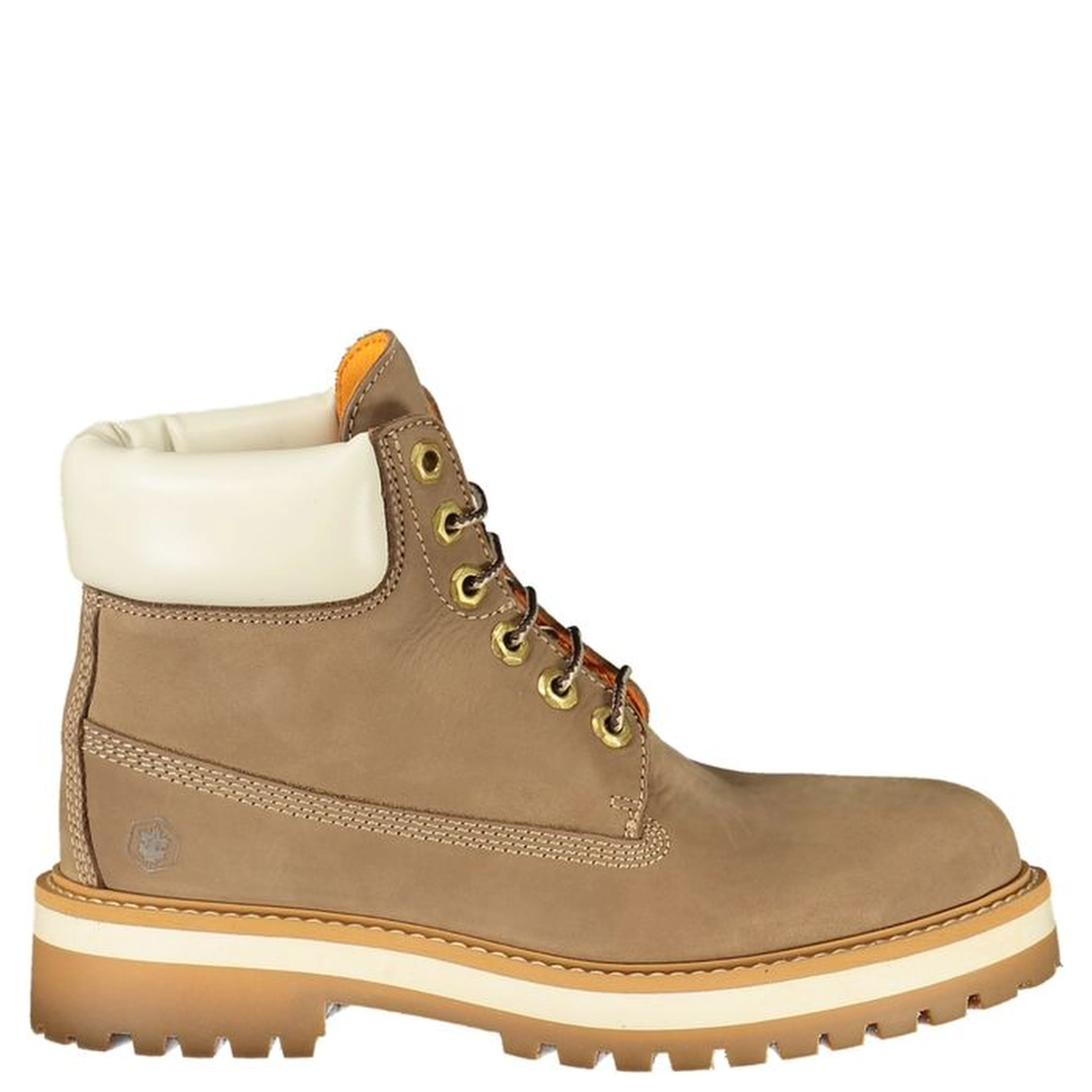 Beige Polyester Ankle Boots
