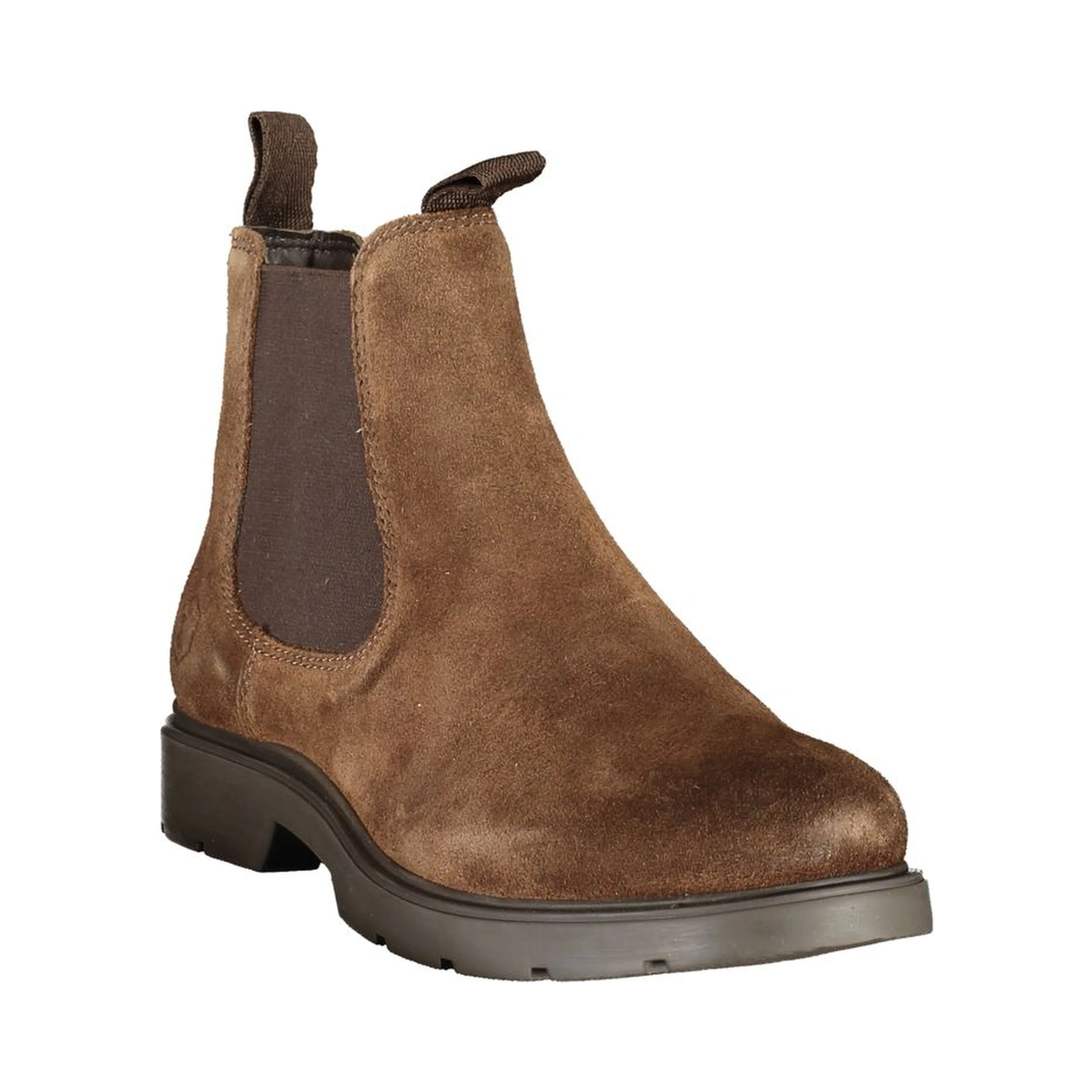 Brown Polyester Ankle Boots