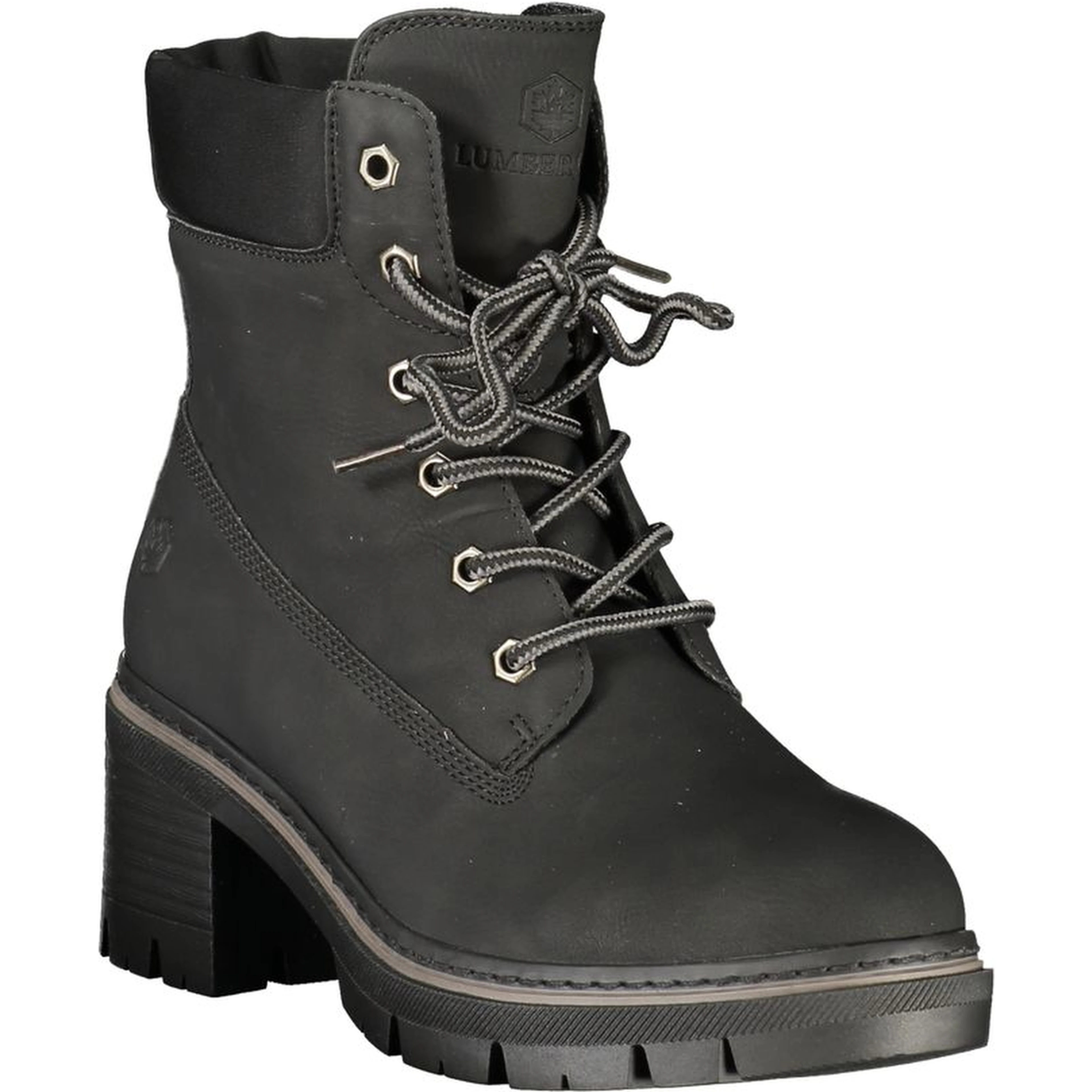 Black Polyester Ankle Boots