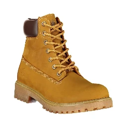 Yellow Polyester Ankle Boots