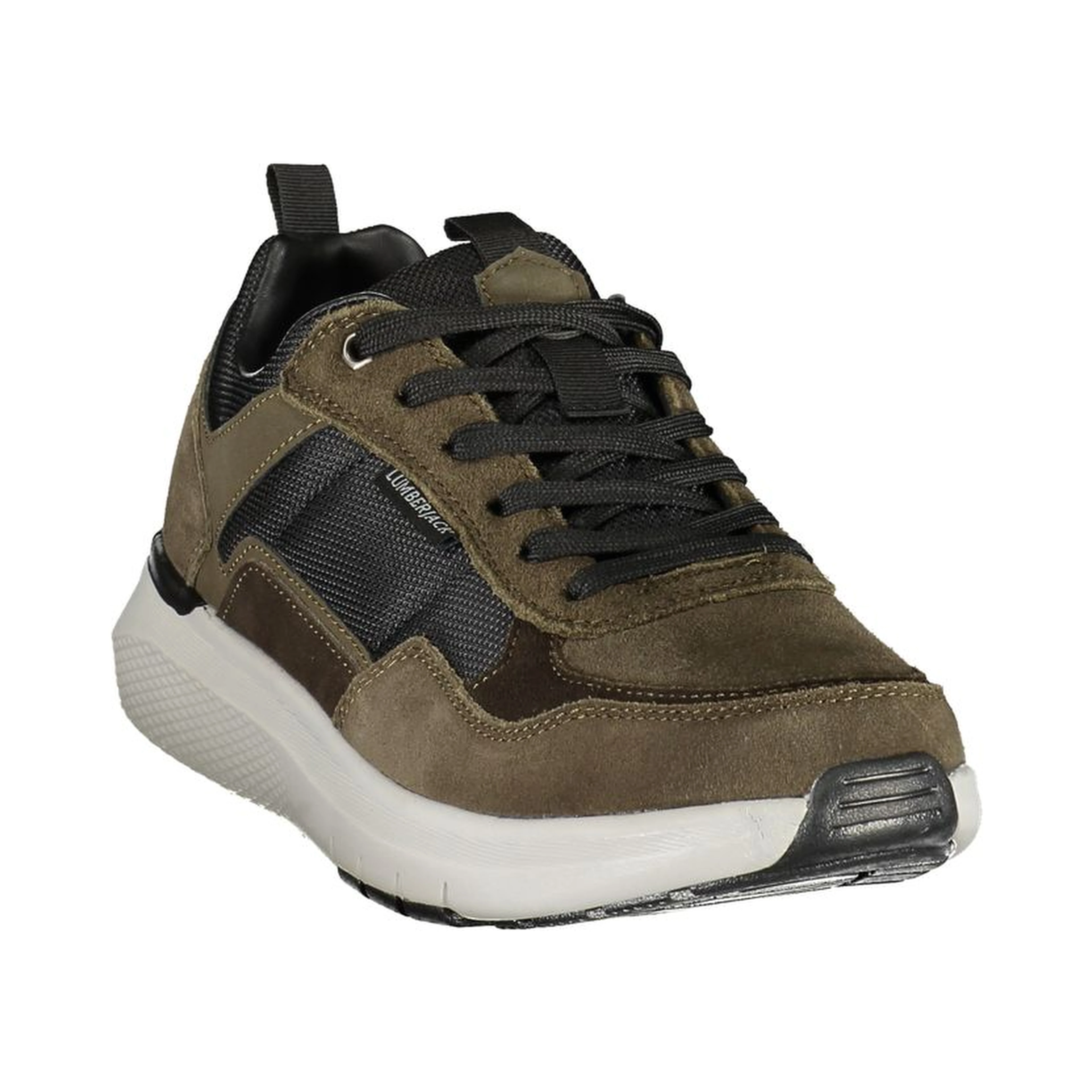 Green Polyester Athletic Sneakers