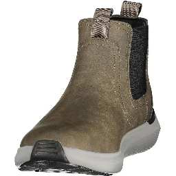 Green Polyester Ankle Boots