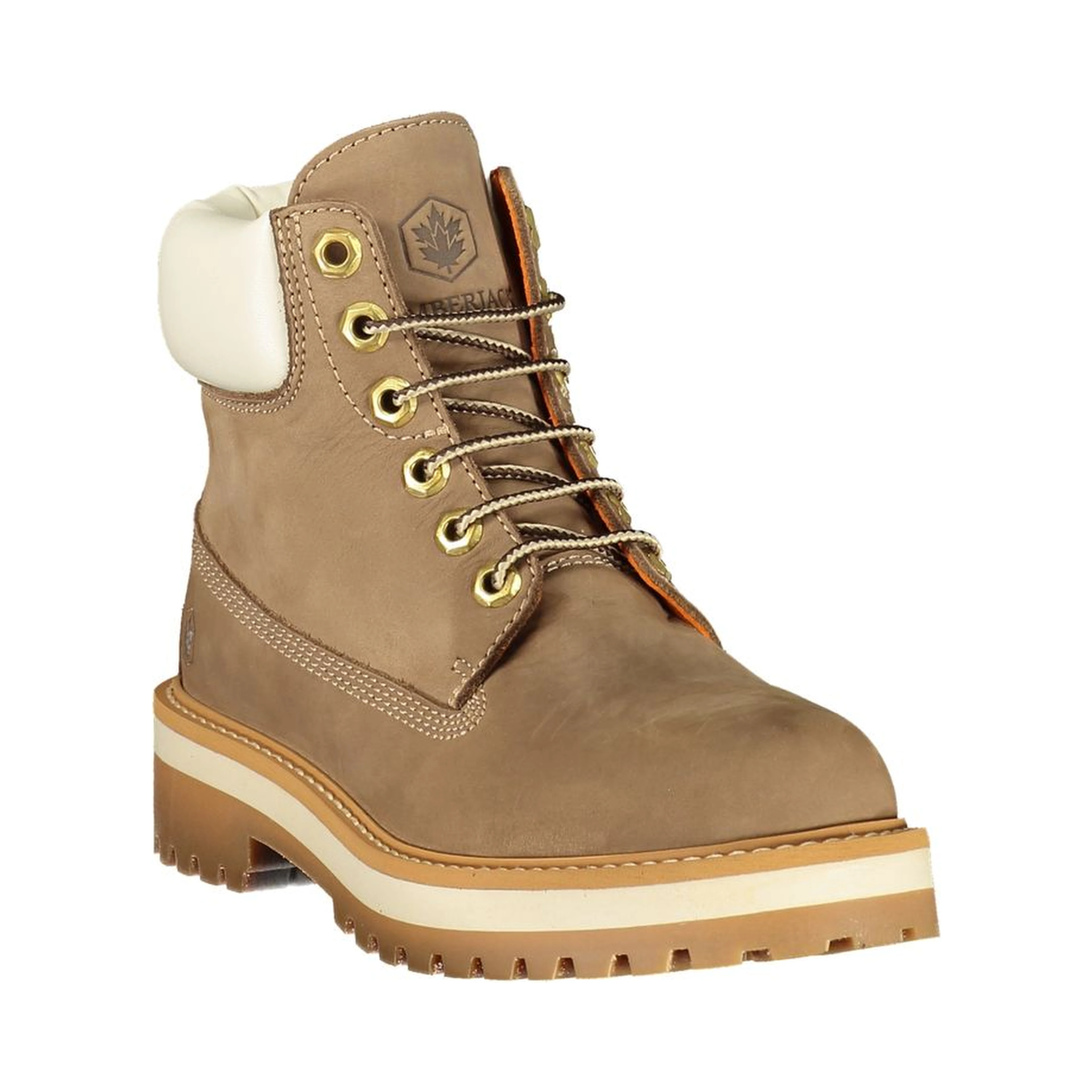 Beige Polyester Ankle Boots