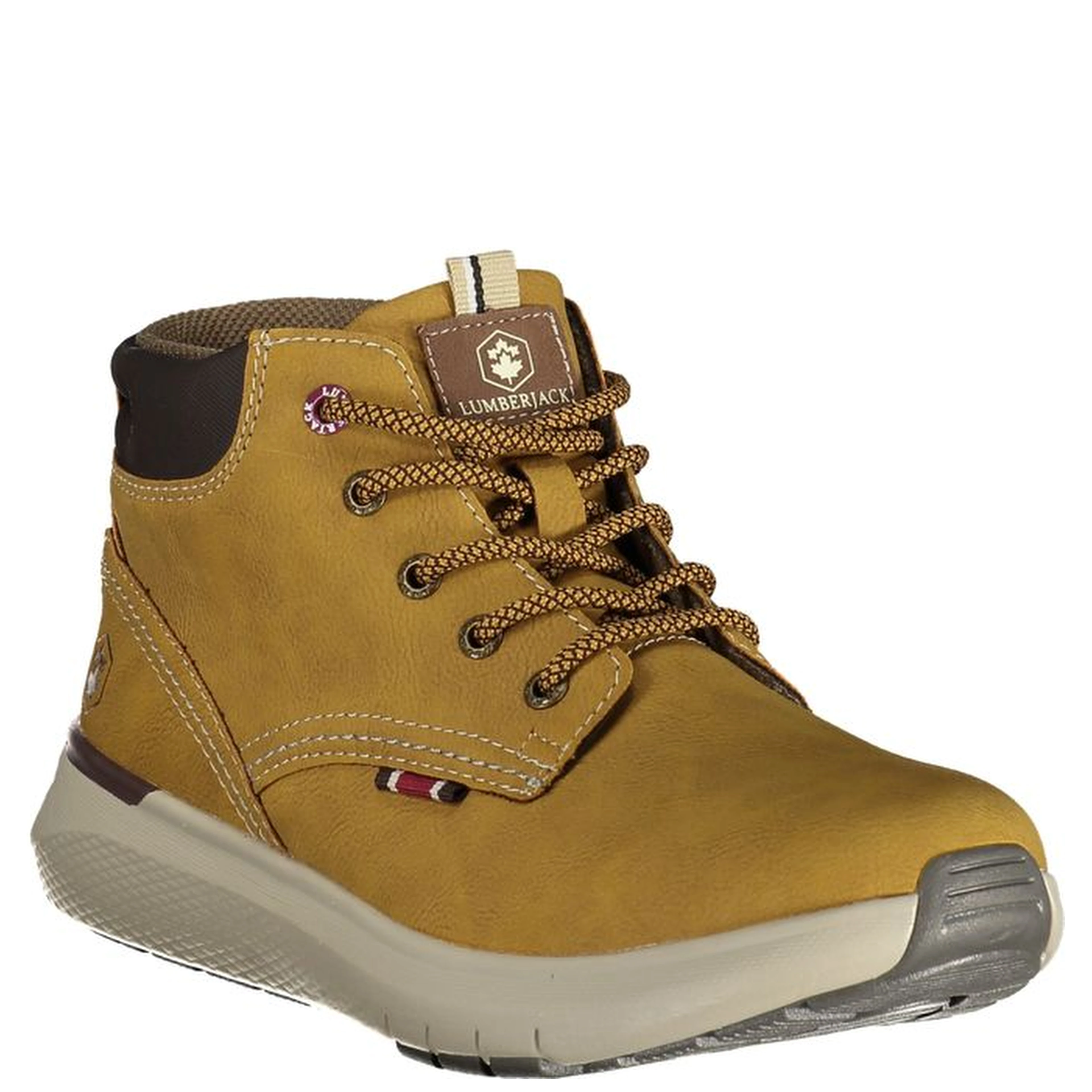 Yellow Polyester Ankle Boots