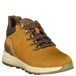 Yellow Polyester Ankle Boots