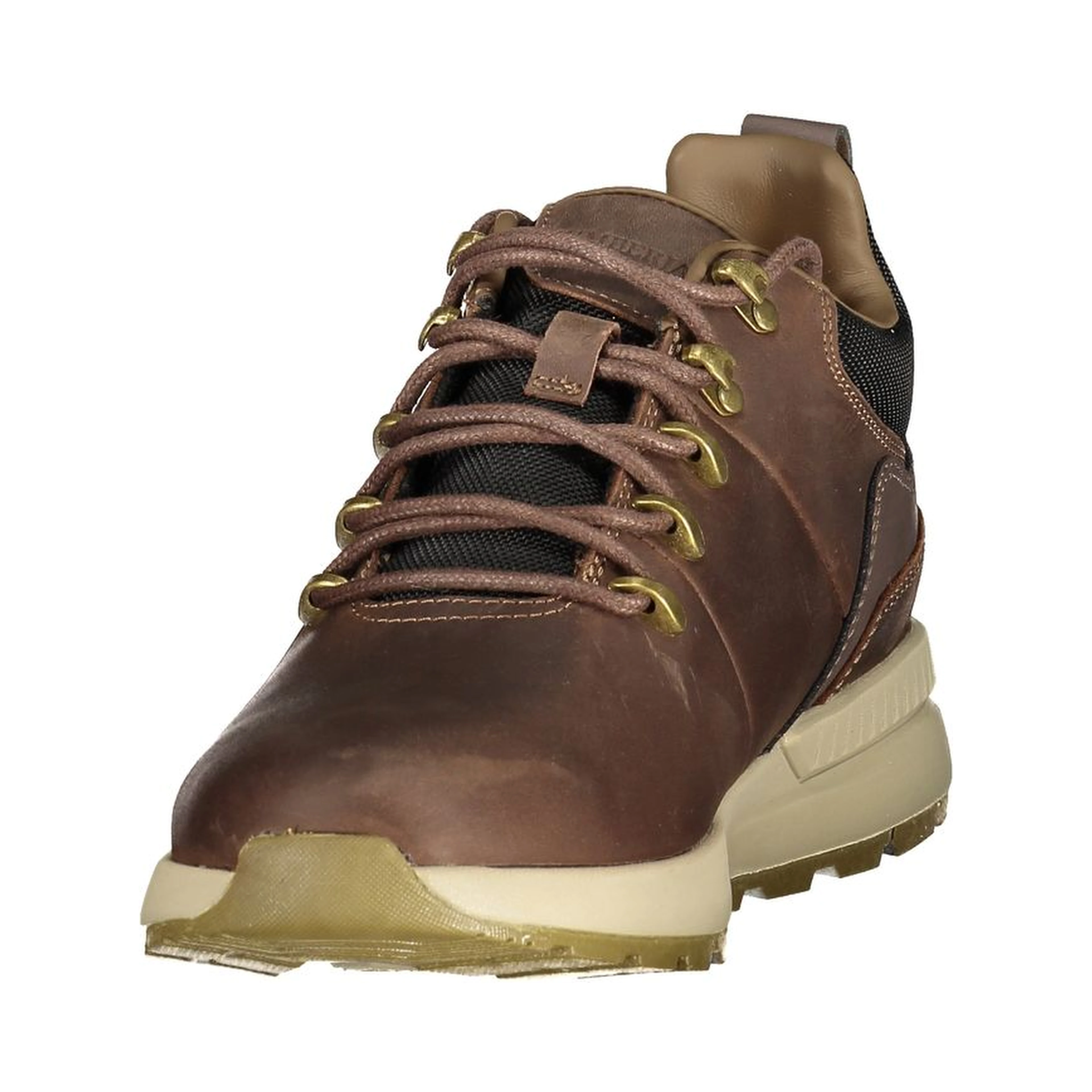 Brown Polyester Ankle Boots