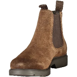 Brown Polyester Ankle Boots