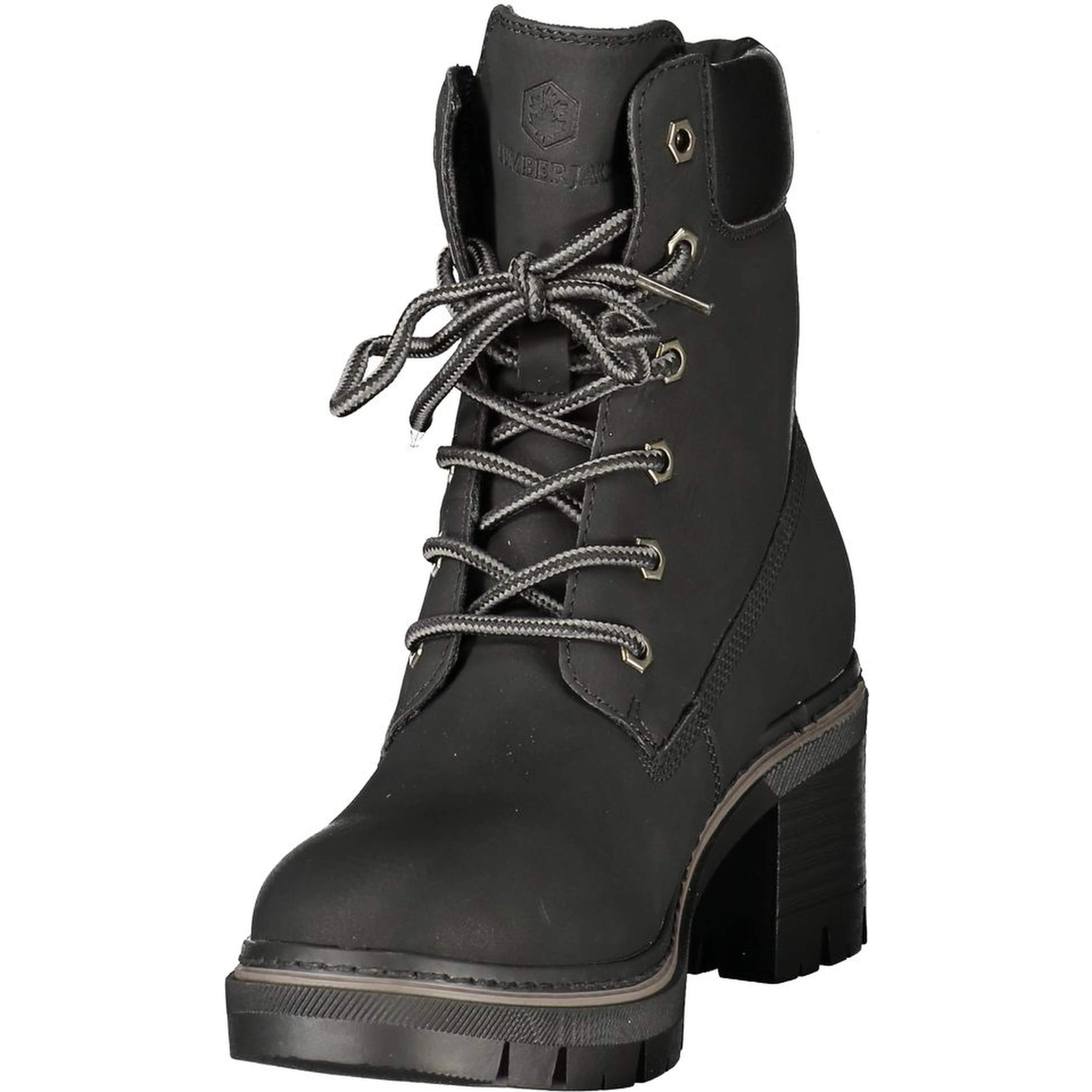 Black Polyester Ankle Boots