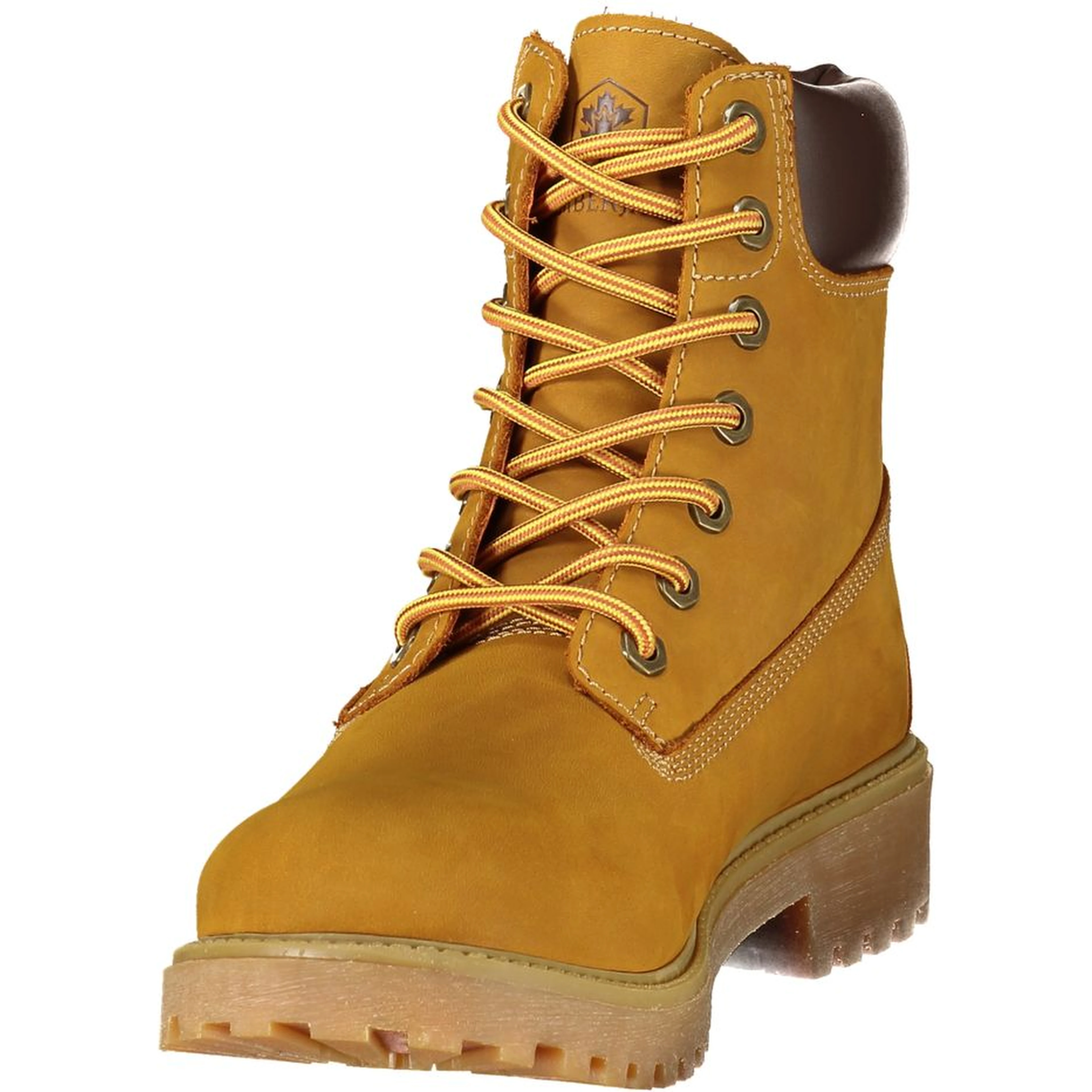 Yellow Polyester Ankle Boots