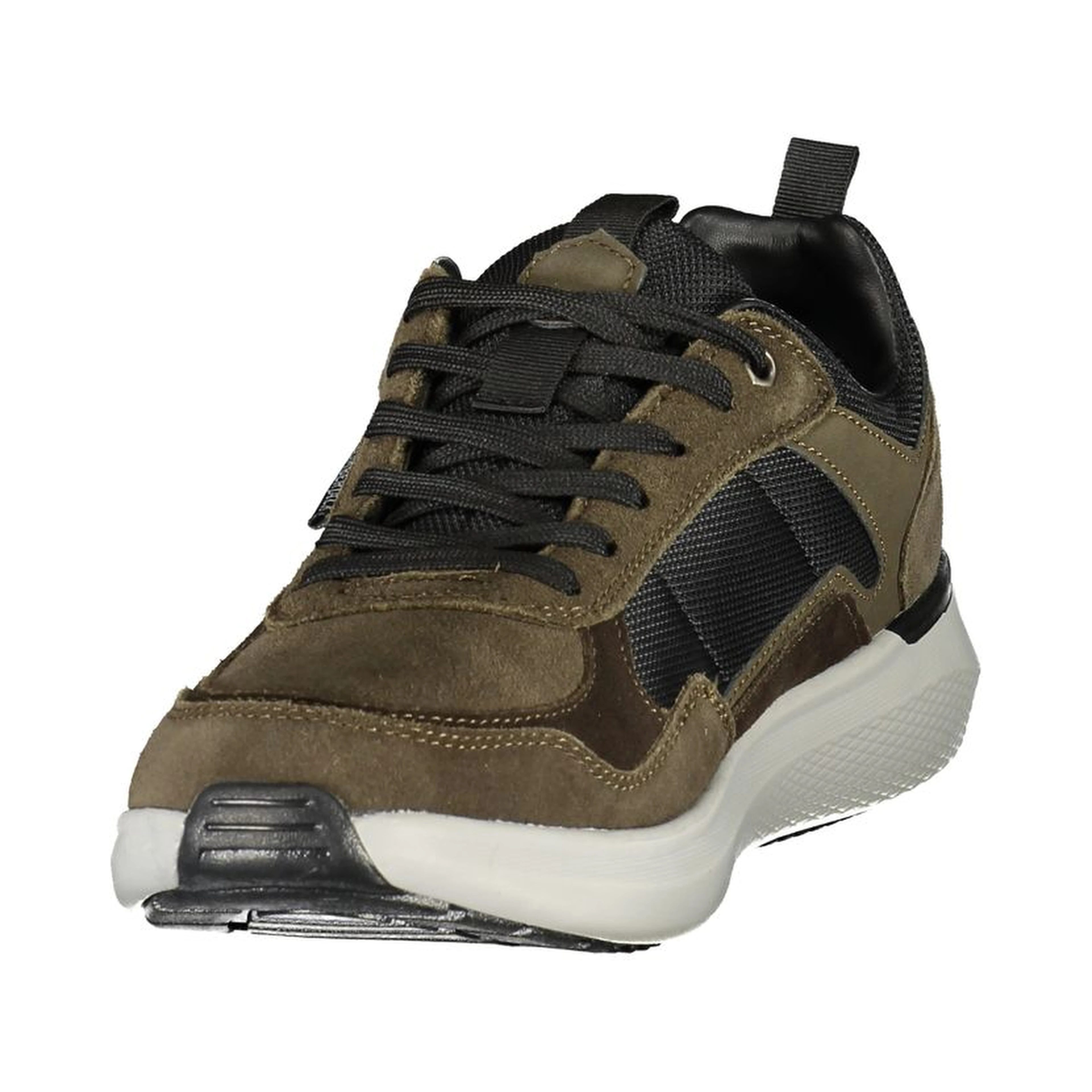 Green Polyester Athletic Sneakers