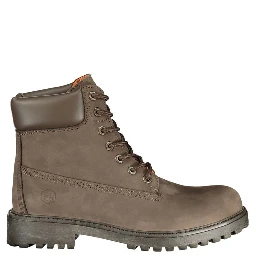 Brown Polyester Ankle Boots