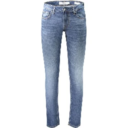 Blue Cotton Skinny Jeans